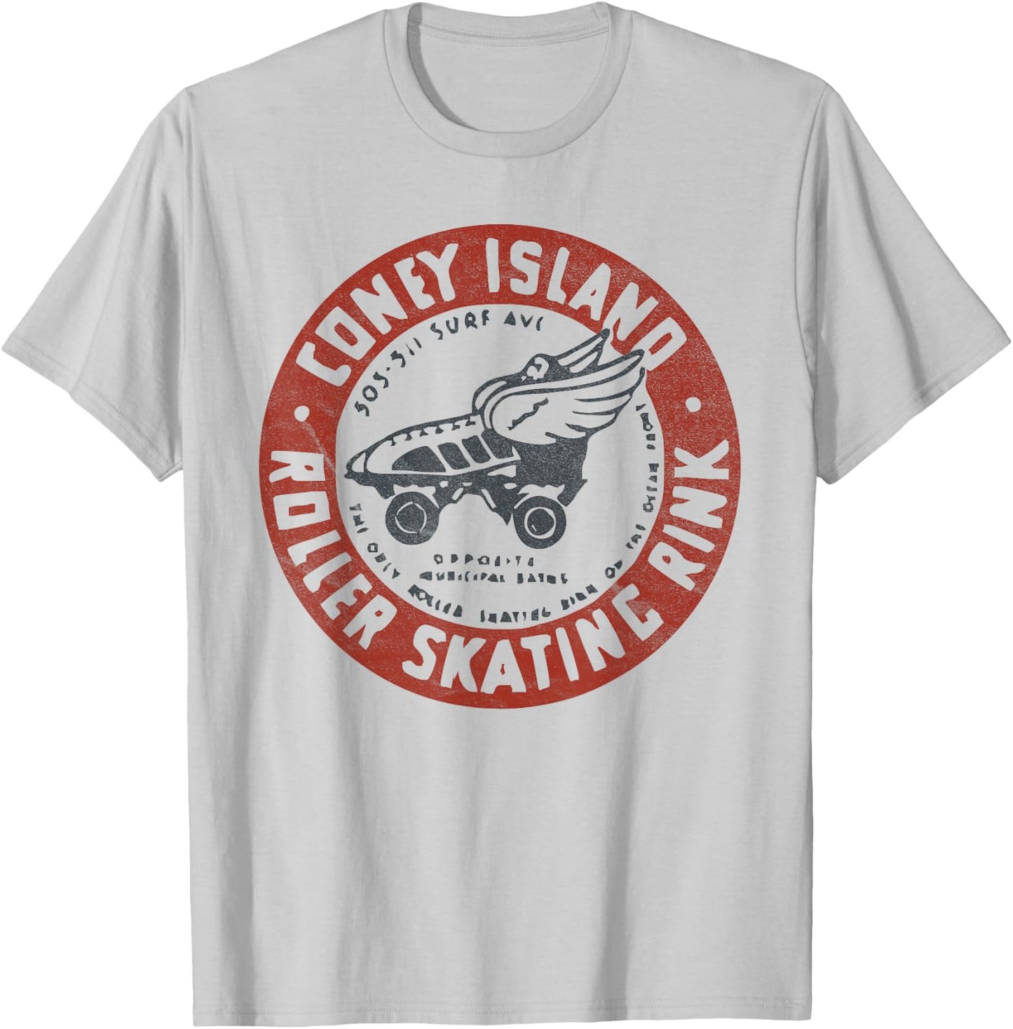Roller Skating Rink Coney Island Brooklyn T-Shirt - T-Shirt | Ash