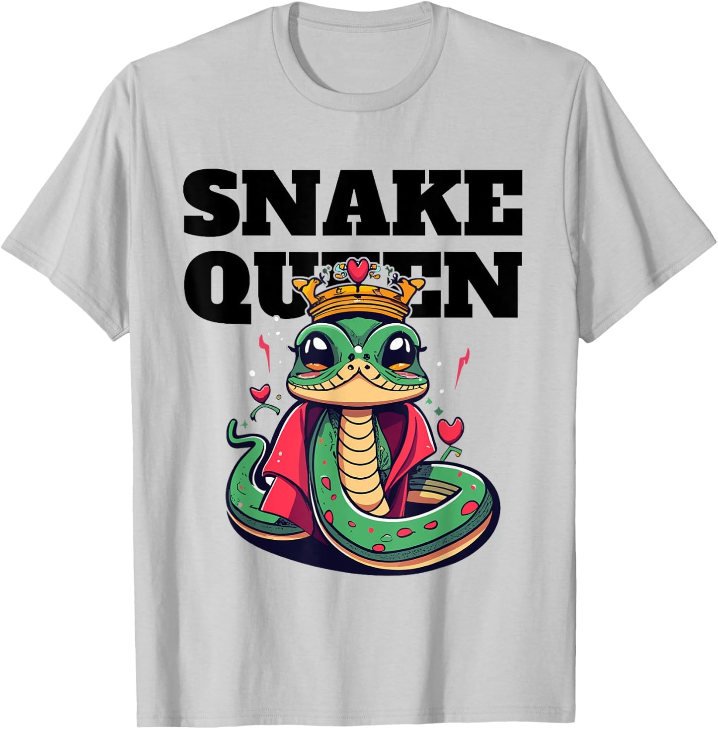 Snake Queen | Girls Snake Lover | Snake T-Shirt - T-Shirt | Ash
