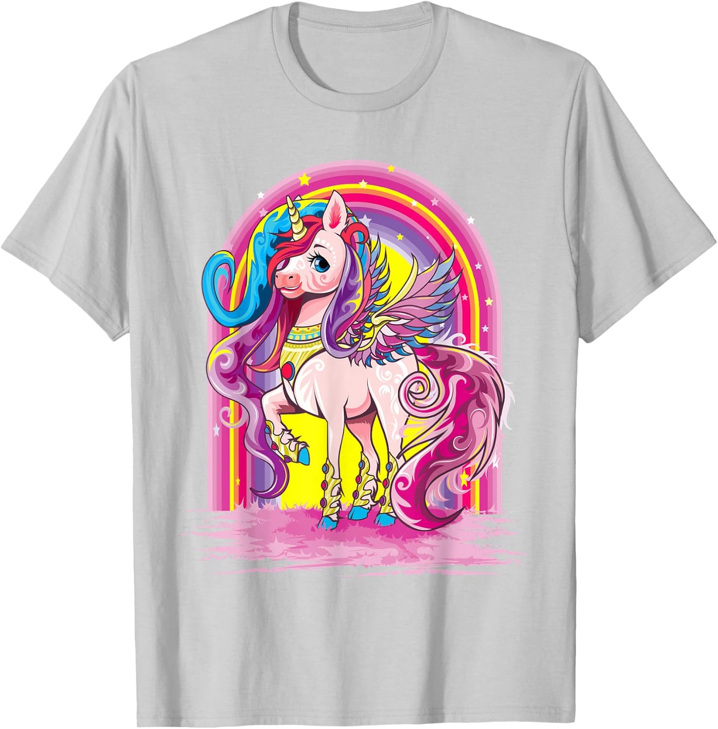 Unicorn Shirt for Girls Kids Women Cute Unicorn Lover Gift T-Shirt - T-Shirt | Ash