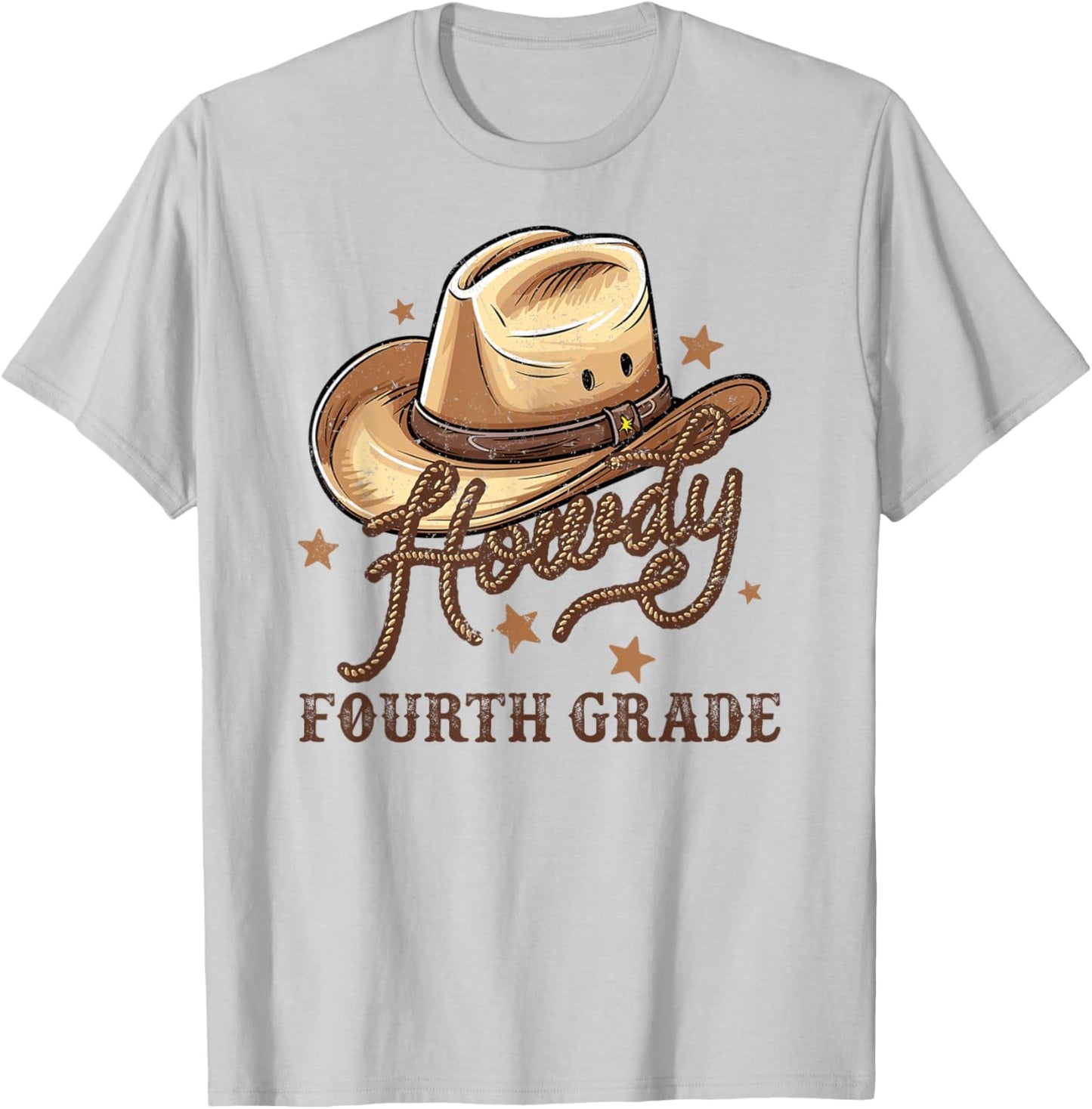 4th Grade Teacher Rodeo Country Western Howdy Fourth Grade T-Shirt - T-Shirt | Ash