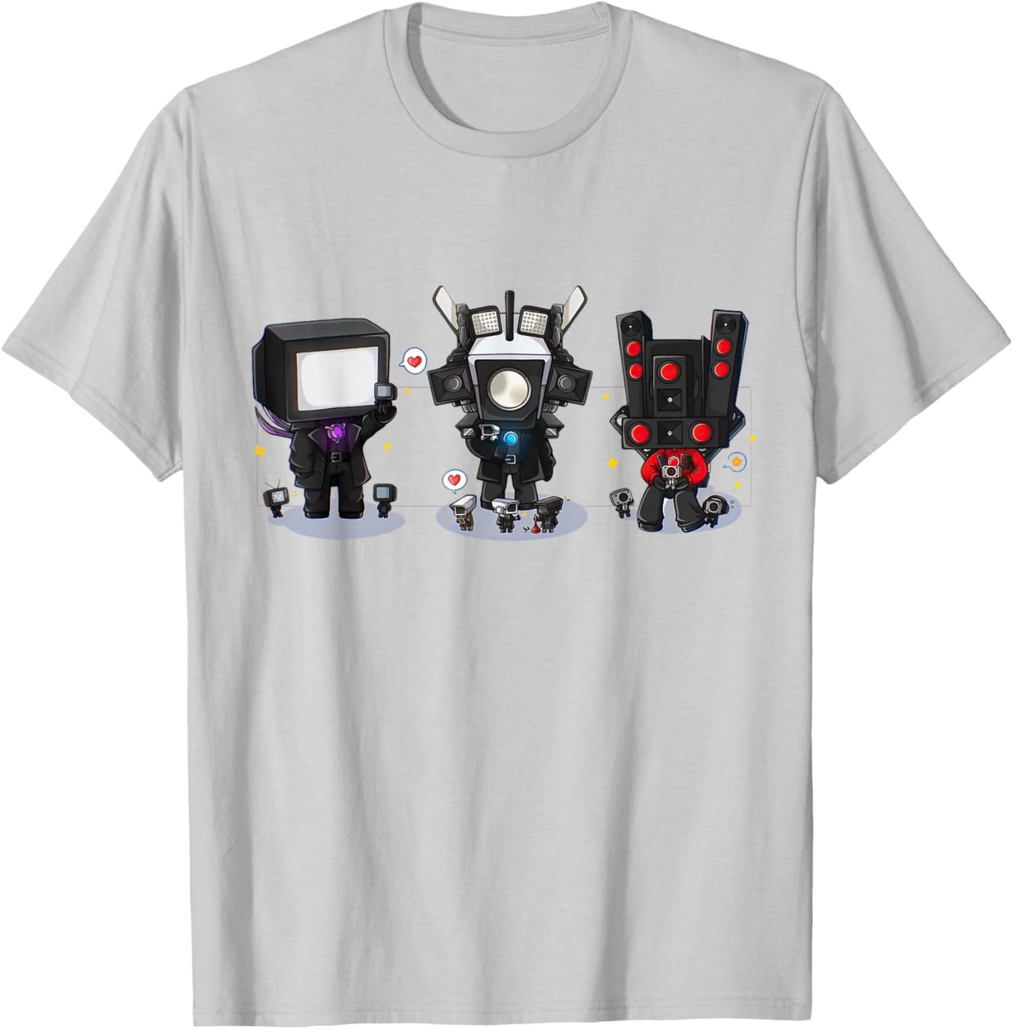 Skibidi Toilet Speakerman Cameraman, Toilet ,Tvman T-Shirt - T-Shirt | Ash