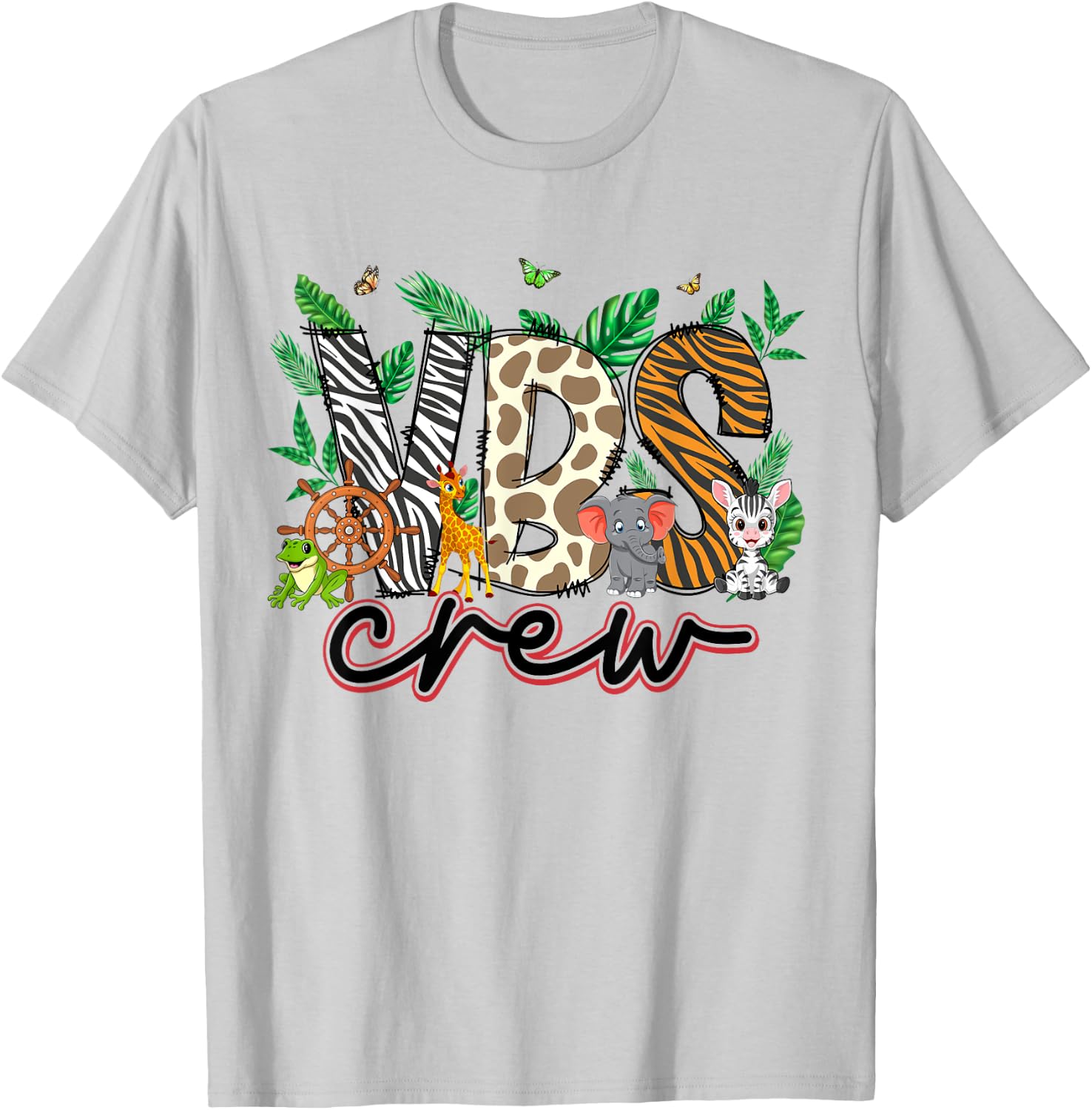 VBS Crew VBS 2024 Vacation Bible School Jungle Adventures T-Shirt - T-Shirt | Ash