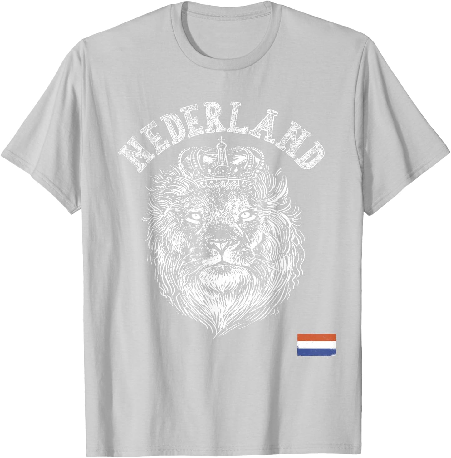Nederland Reto Netherlands Lion Holland Dutch Men and Women T-Shirt - T-Shirt | Ash