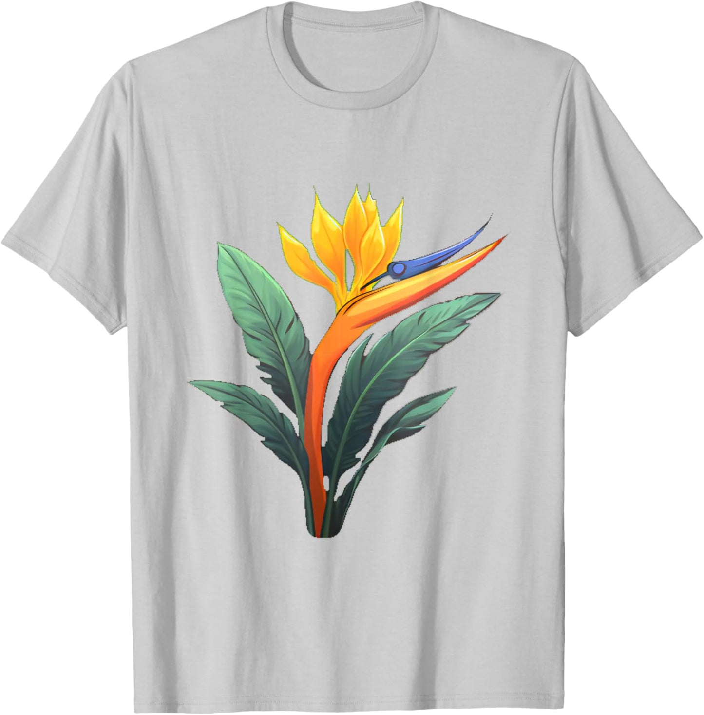 Bird of Paradise Plant Flower T-Shirt - T-Shirt | Ash