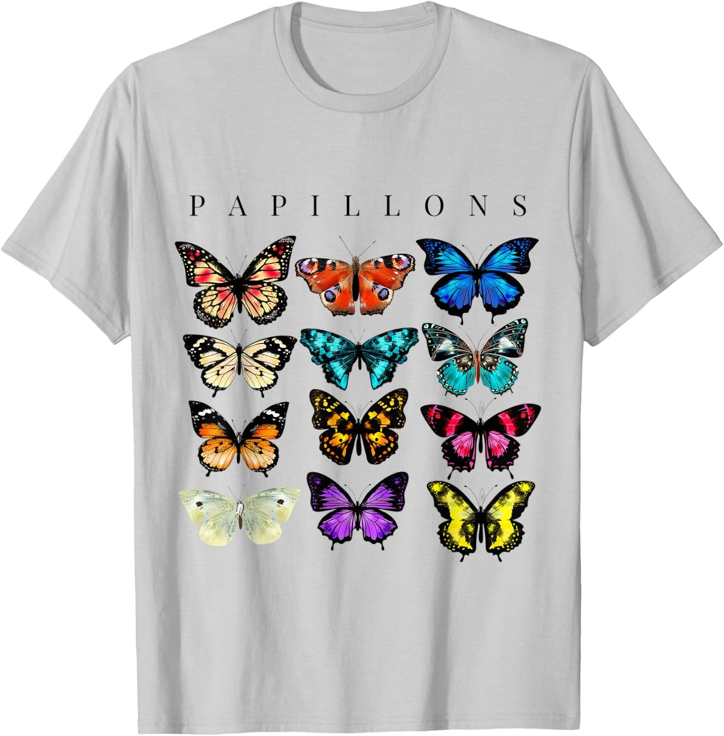 Butterfly Butterflies Botanical Boho Monarch Summer Insect Men Women Kids T-Shirt - T-Shirt | Ash
