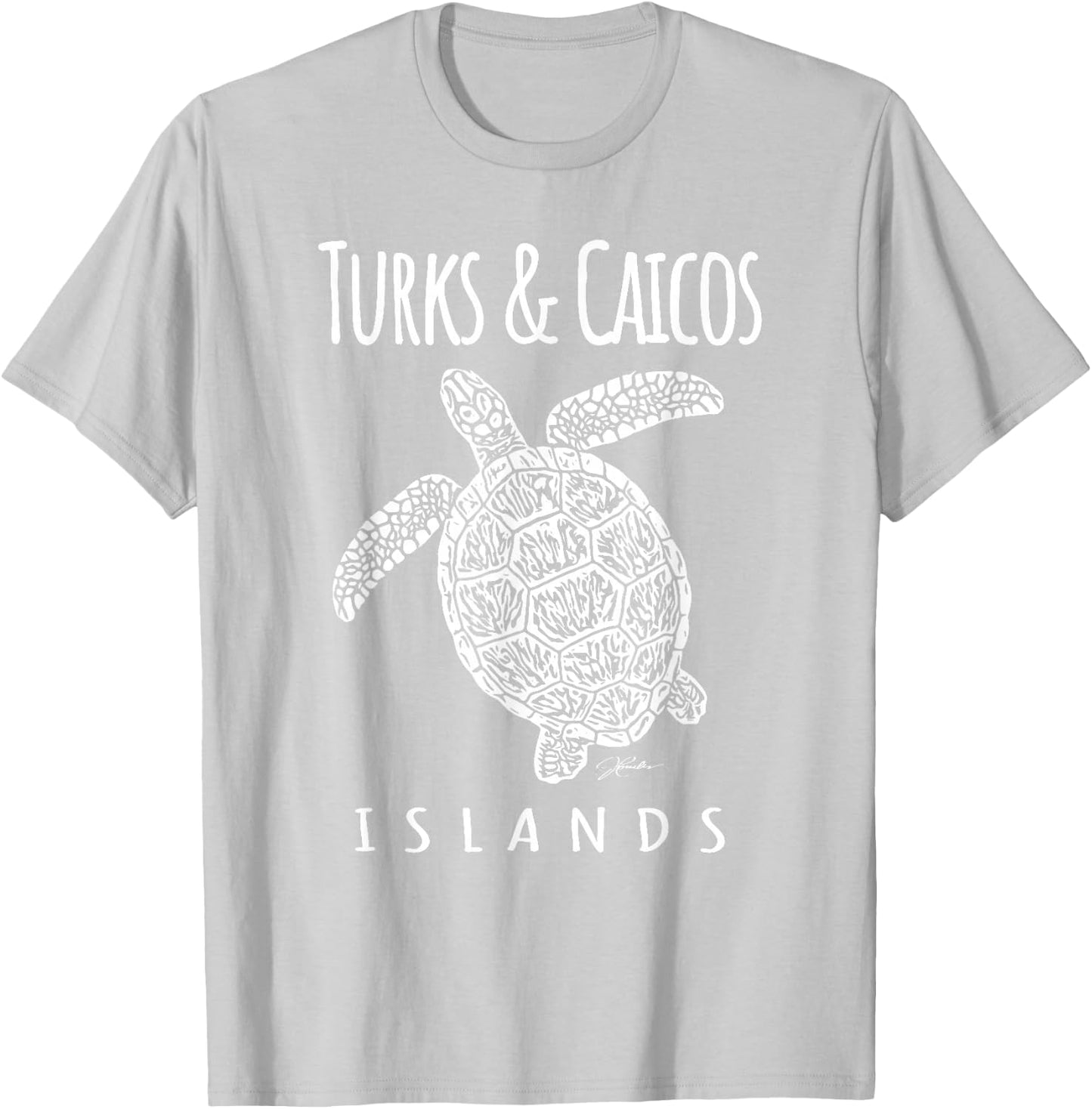 JCombs: Turks & Caicos Islands, Sea Turtle, Beach Women Kids T-Shirt - T-Shirt | Ash