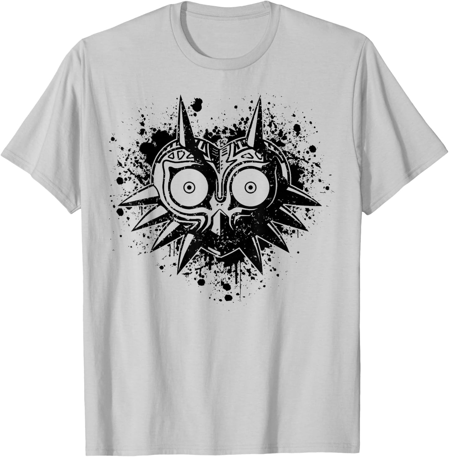 The Legend of Zelda Majora's Mask Splatter Portrait T-Shirt - T-Shirt | Ash