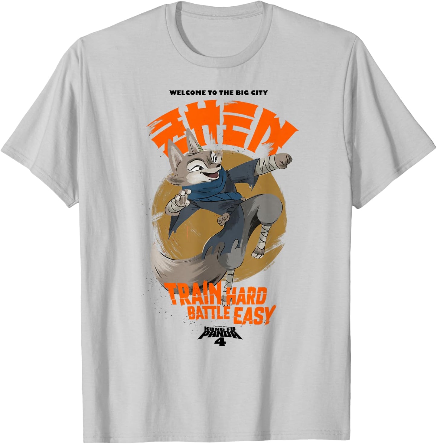 Kung Fu Panda 4 Welcome To The Big City Zhen Vintage Shot T-Shirt - T-Shirt | Ash