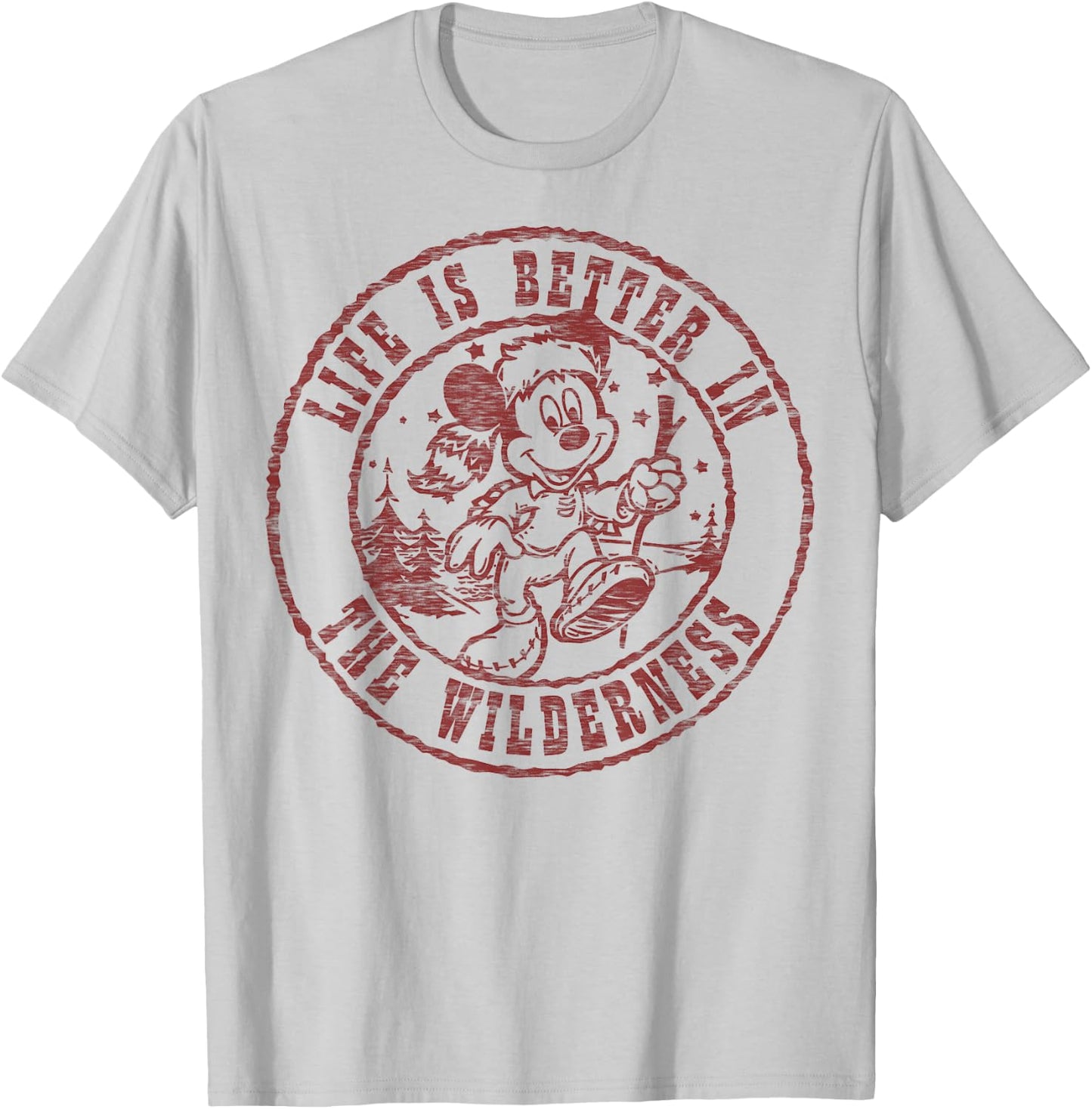 Disney Mickey and Friends Life is Better in The Wilderness Small T-Shirt - T-Shirt | Ash