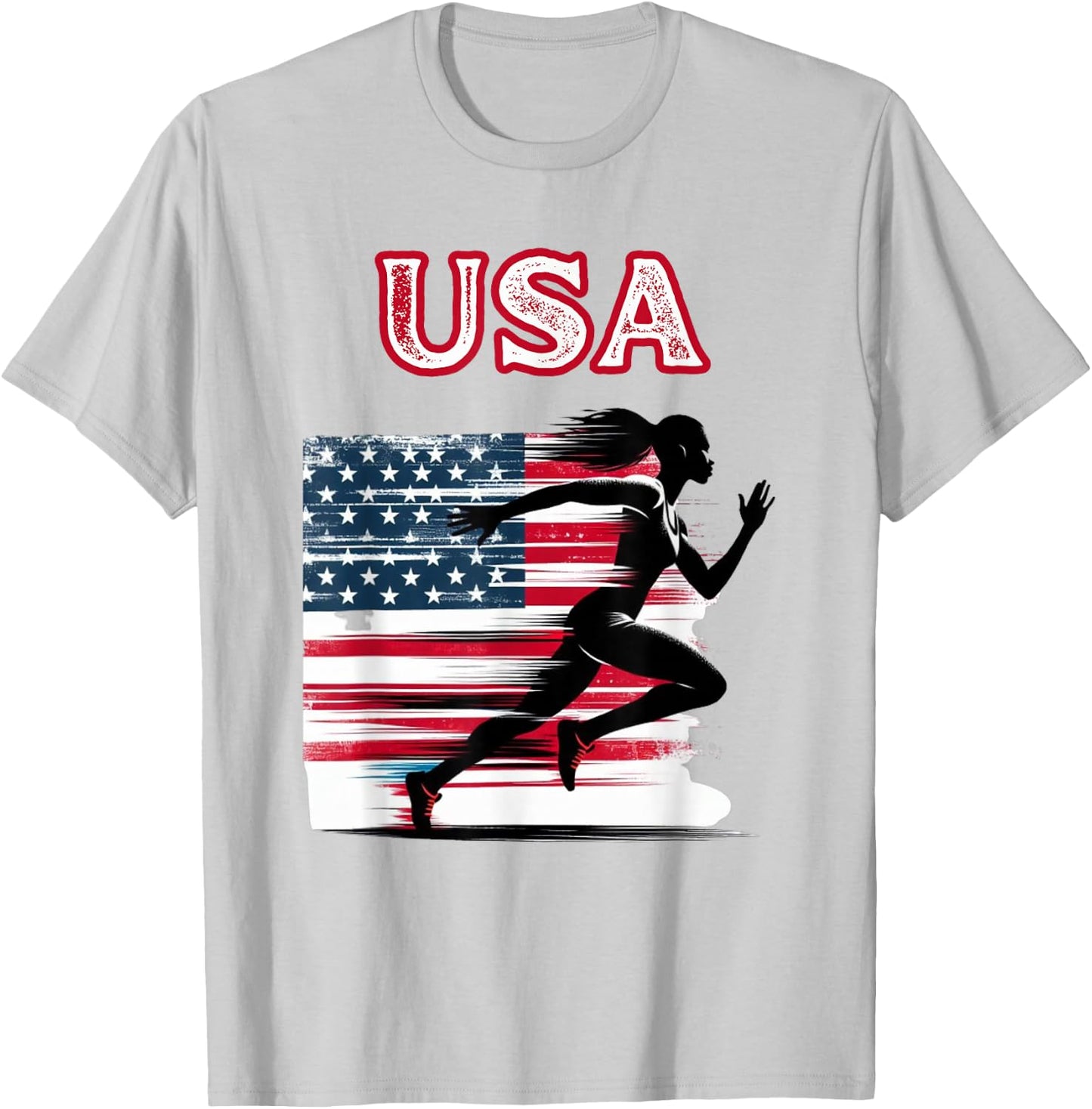 USA Track and Field Women Girls Accessories Apparel T-Shirt - T-Shirt | Ash