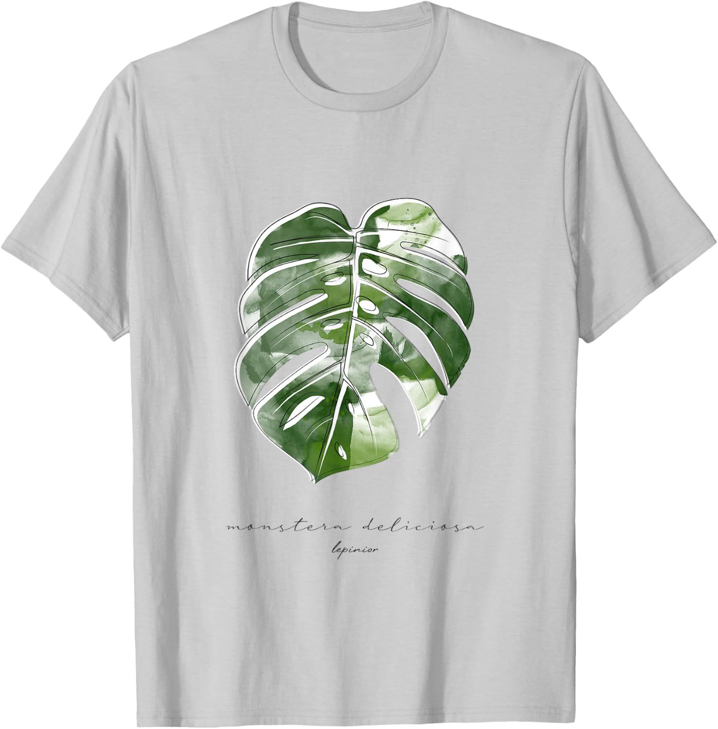 New Variegata Window Plant Monstera Deliciosa Tropical Leaf T-Shirt - T-Shirt | Ash