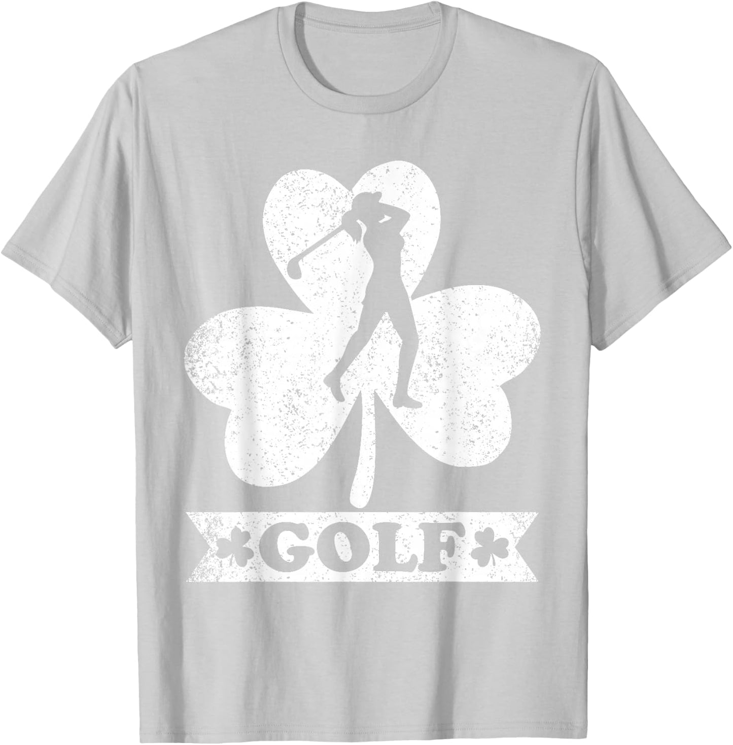 Lucky Shamrock Golfer Golf St. Patrick's Day T-Shirt - T-Shirt | Ash