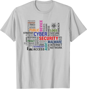 Funny Hackers Cybersecurity Terms T-Shirt - T-Shirt | Ash