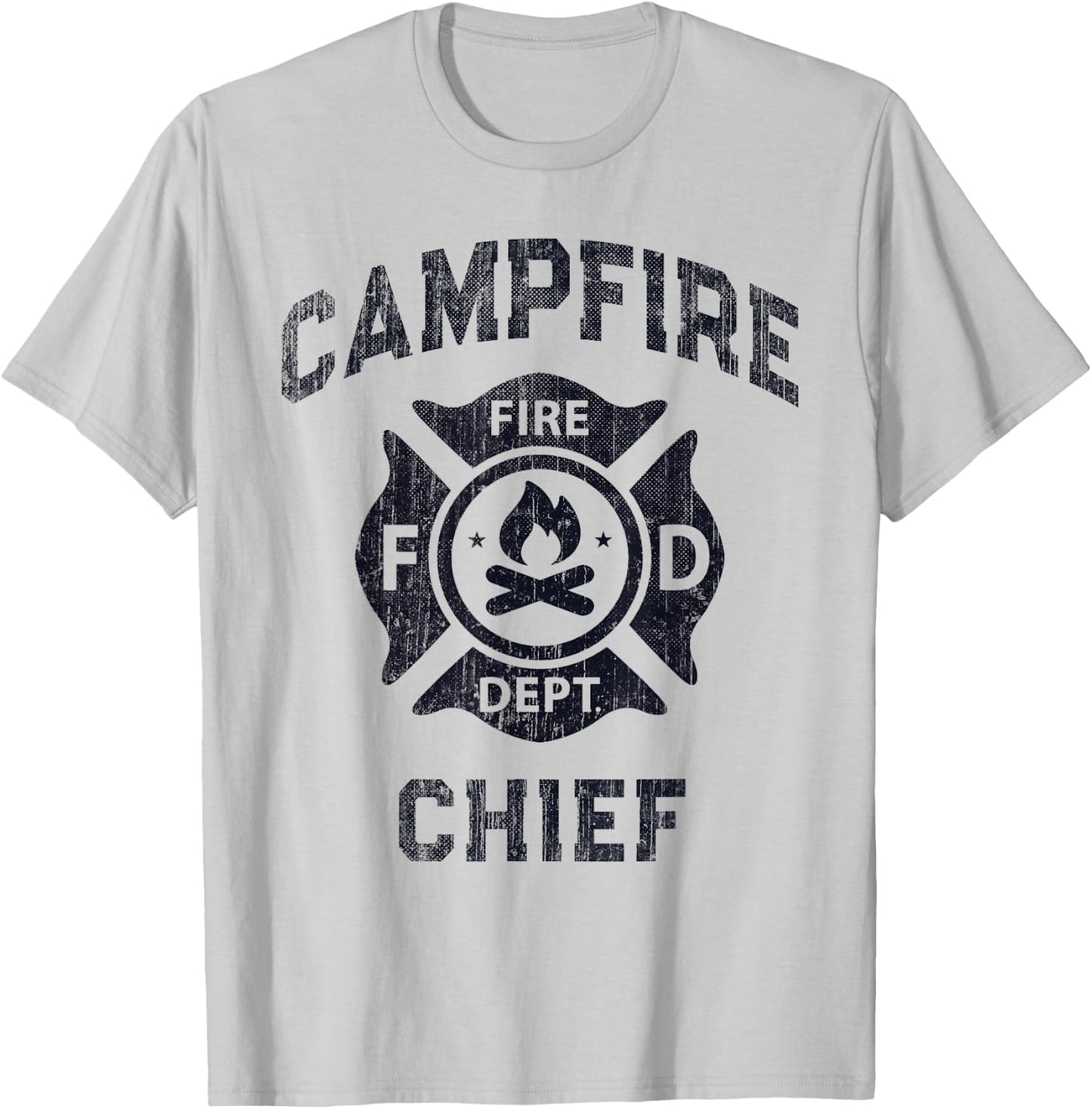 Funny CAMPFIRE CHIEF Summer Camp Staff Director Smores My FD Men Women Girls Kids T-Shirt - T-Shirt | Ash