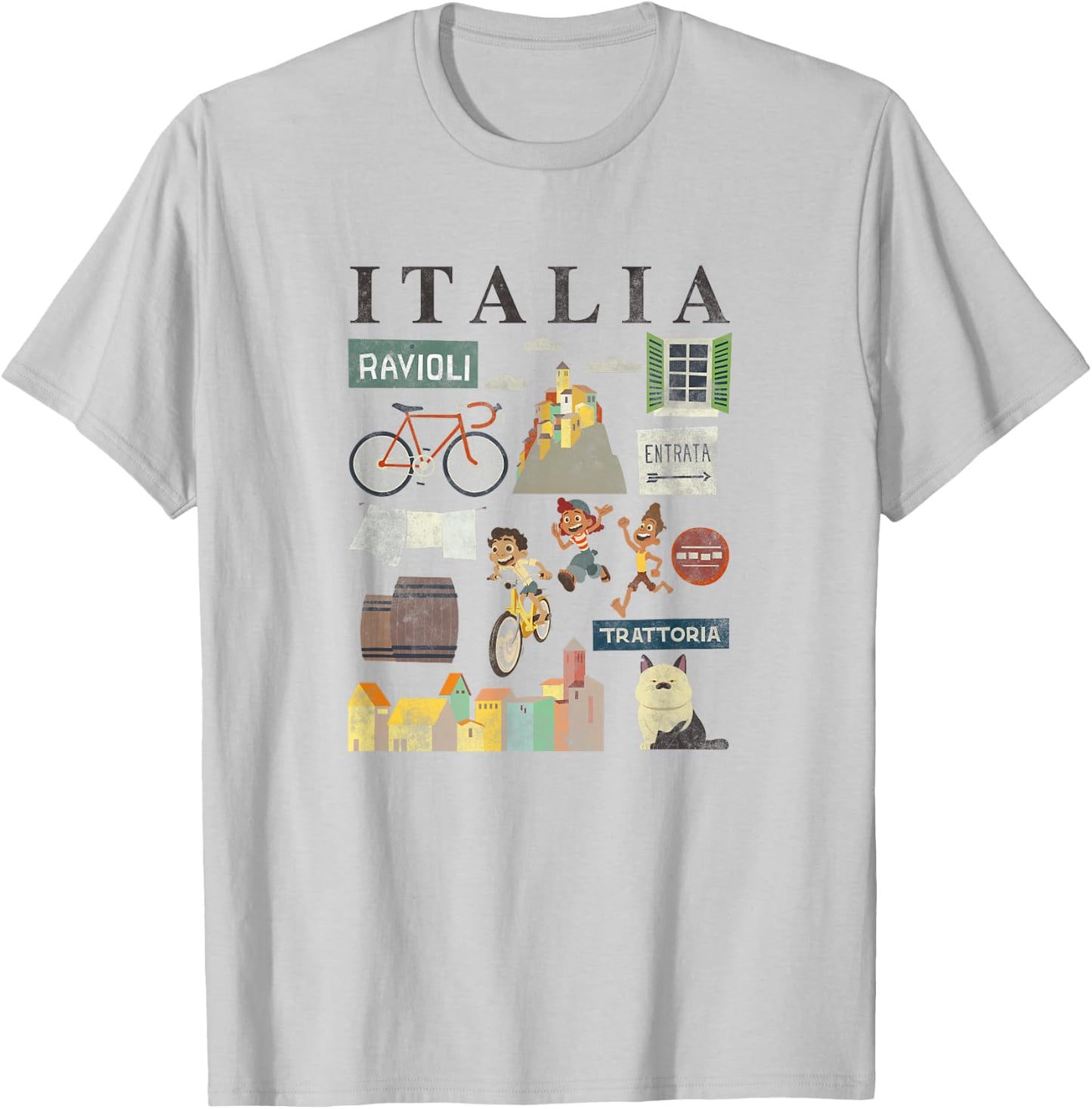 Disney Pixar Luca Italia Icons Small T-Shirt - T-Shirt | Ash