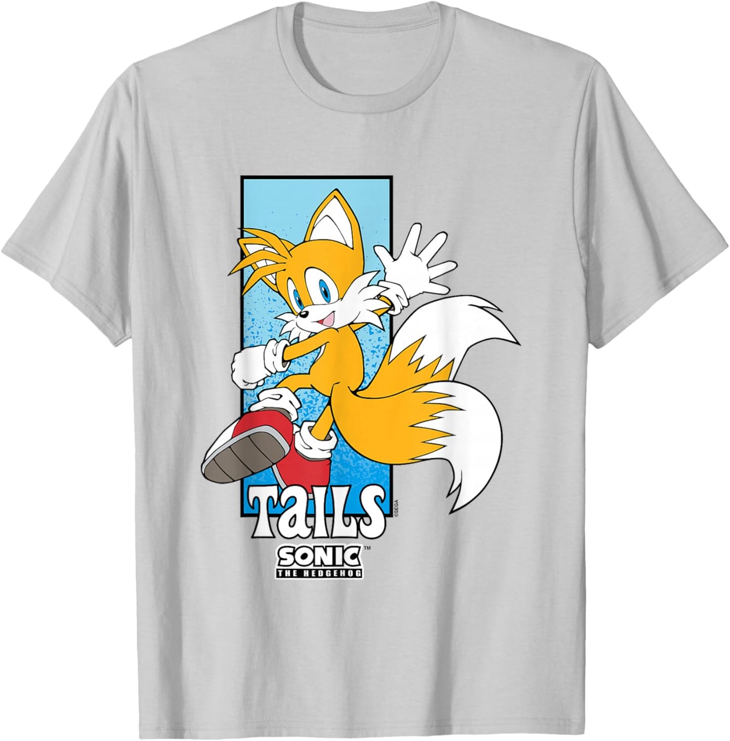 Sonic The Hedgehog Tails Spotlight Panel Portrait T-Shirt - T-Shirt | Ash