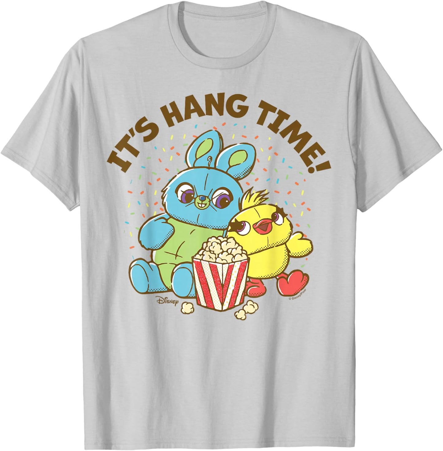 Toy Story 4 - Ducky And Bunny It's Hang Time T-Shirt - T-Shirt | Ash