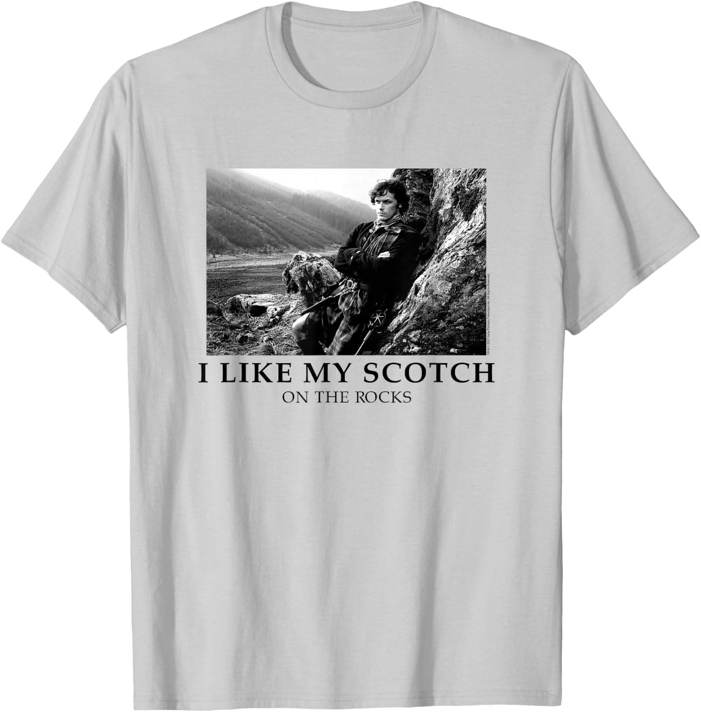 Outlander I Like My Scotch on the Rocks T-Shirt - T-Shirt | Ash