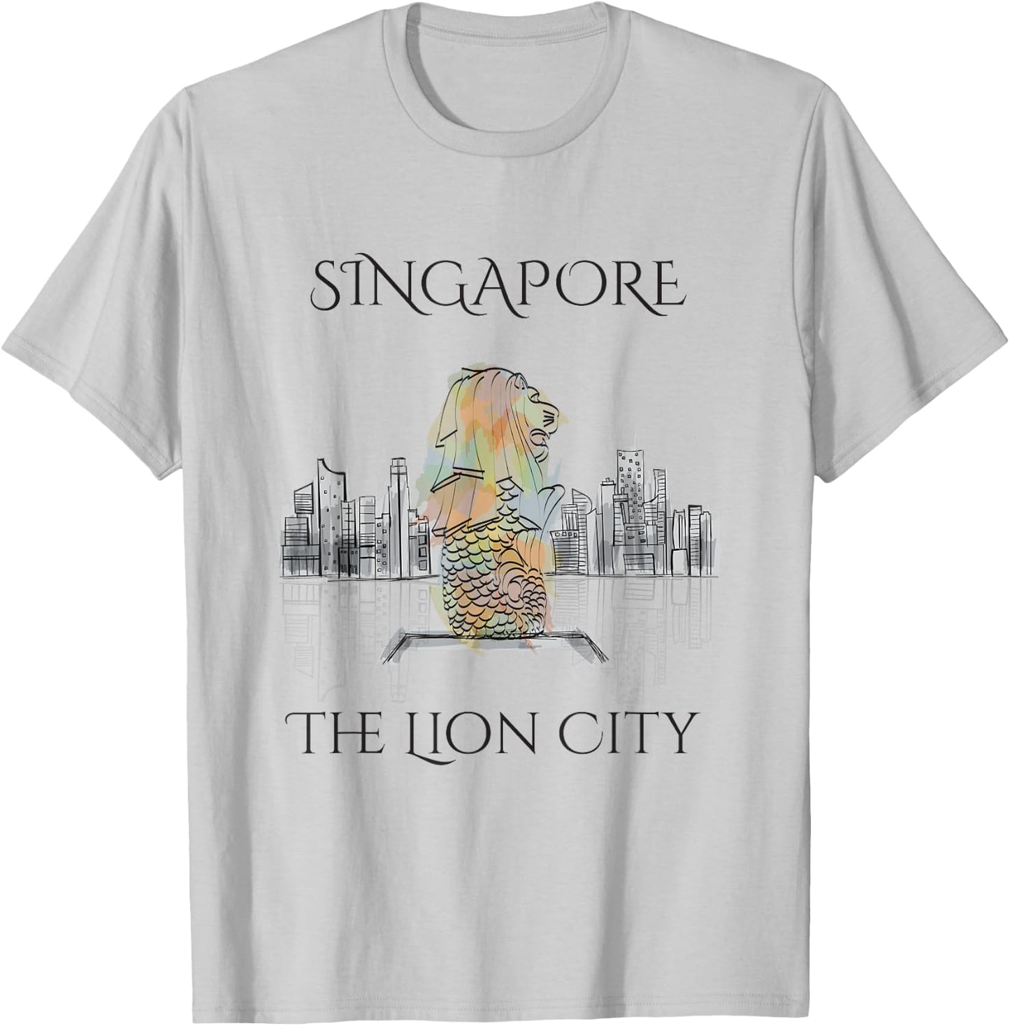 Singapore, The Lion City Singaporean Gift T-Shirt - T-Shirt | Ash