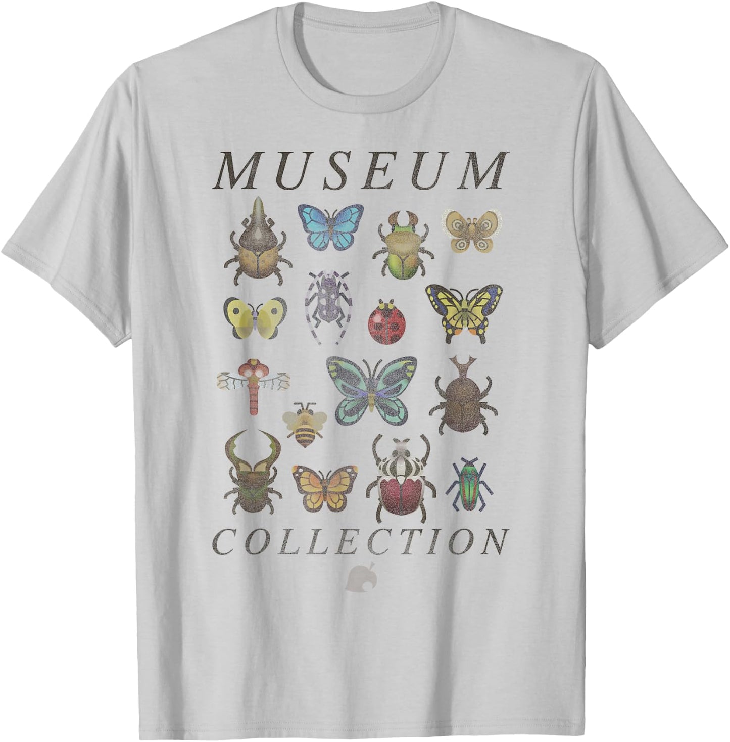 Animal Crossing Bugs Museum Collection Short Sleeve T-Shirt - T-Shirt | Ash