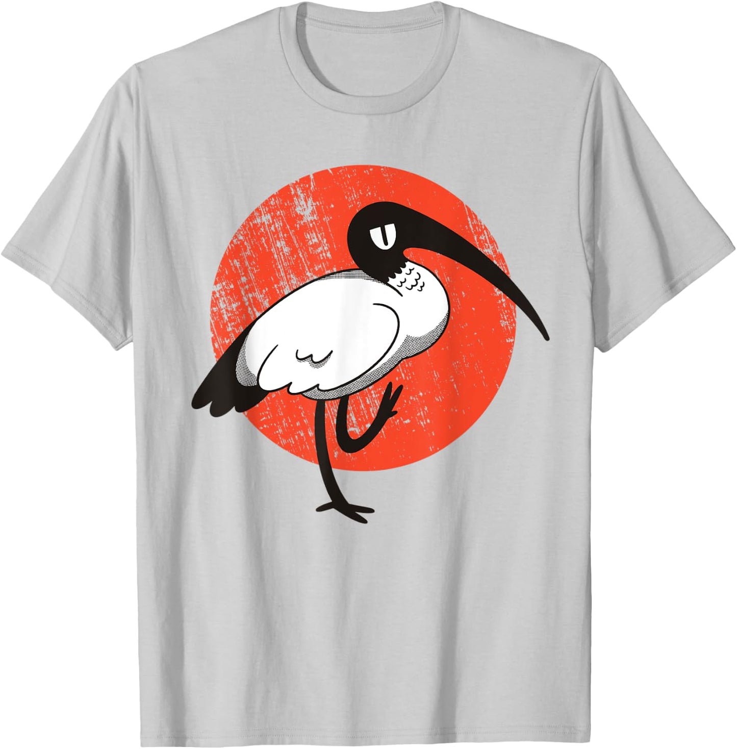 White Ibis Bird T-Shirt - T-Shirt | Ash