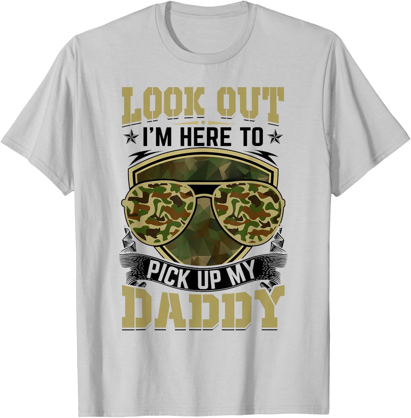 Homecoming Home Welcome dad Daddy Military Kids Girls Boys T-Shirt - T-Shirt | Ash