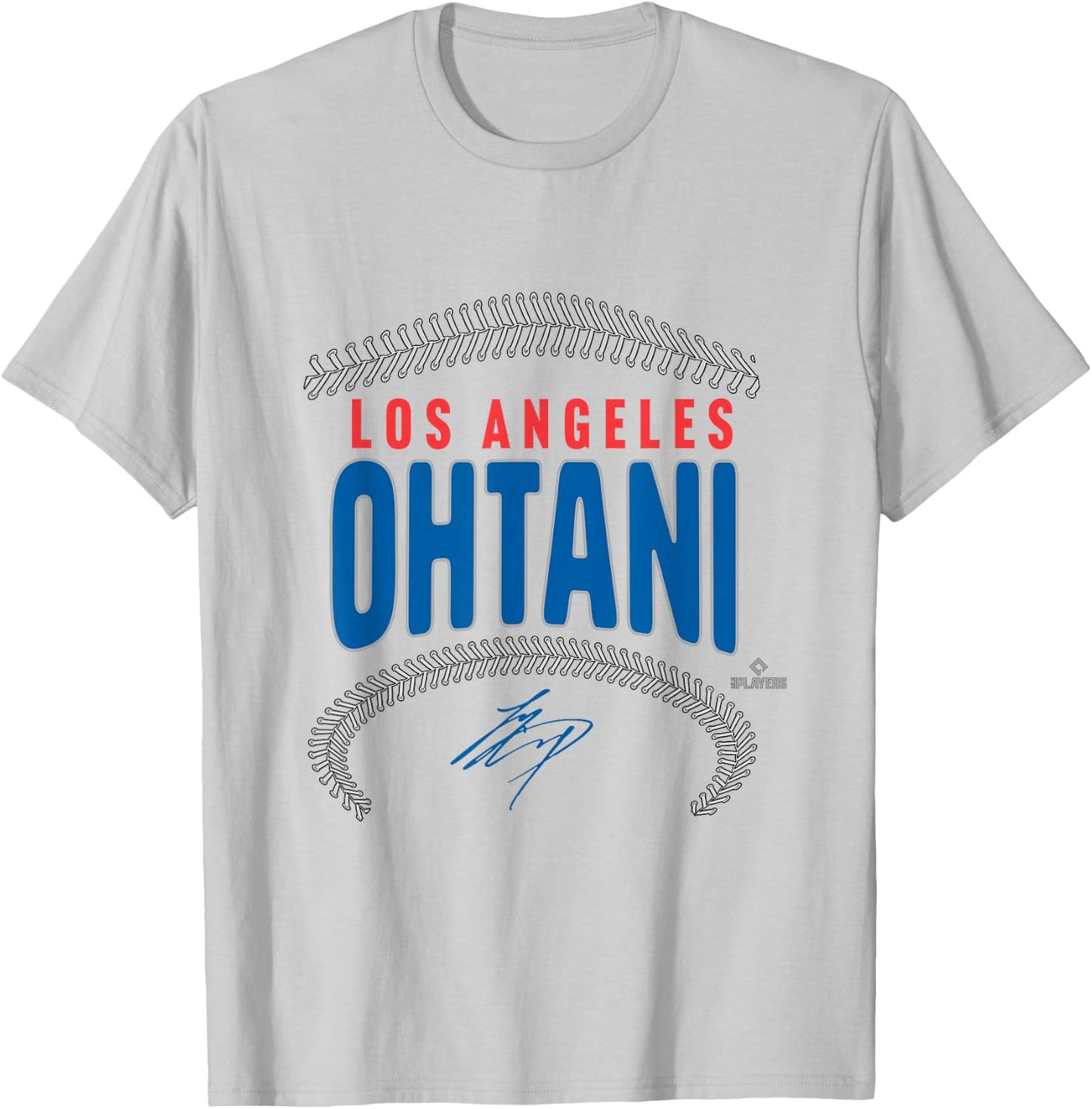 Shohei Ohtani Los Angeles Name & Number (Front & Back) MLBPA T-Shirt - T-Shirt | Ash