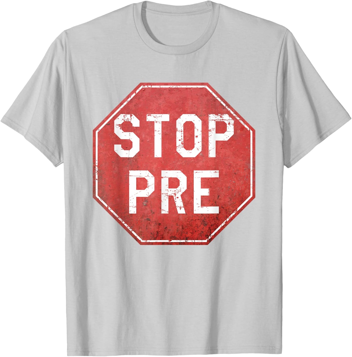 Vintage Stop Pre - Marathon Running Legend Runner T-Shirt - T-Shirt | Ash