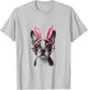 Easter Boston Terrier Rabbit Bunny Ears Women Men Kids T-Shirt - T-Shirt | Ash