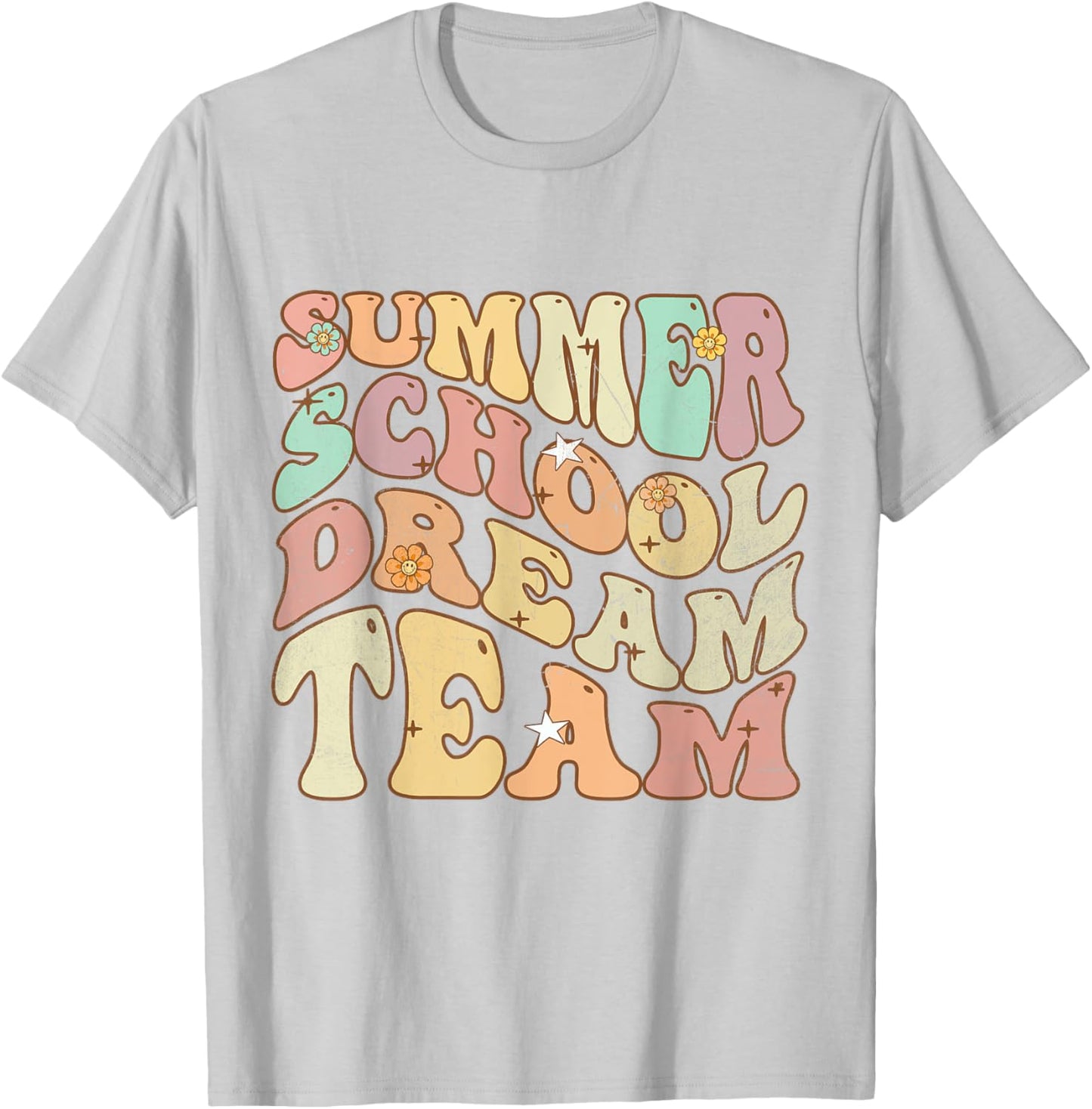 Groovy Retro Vintage Summer School Dream Team Men Women Kids T-Shirt - T-Shirt | Ash