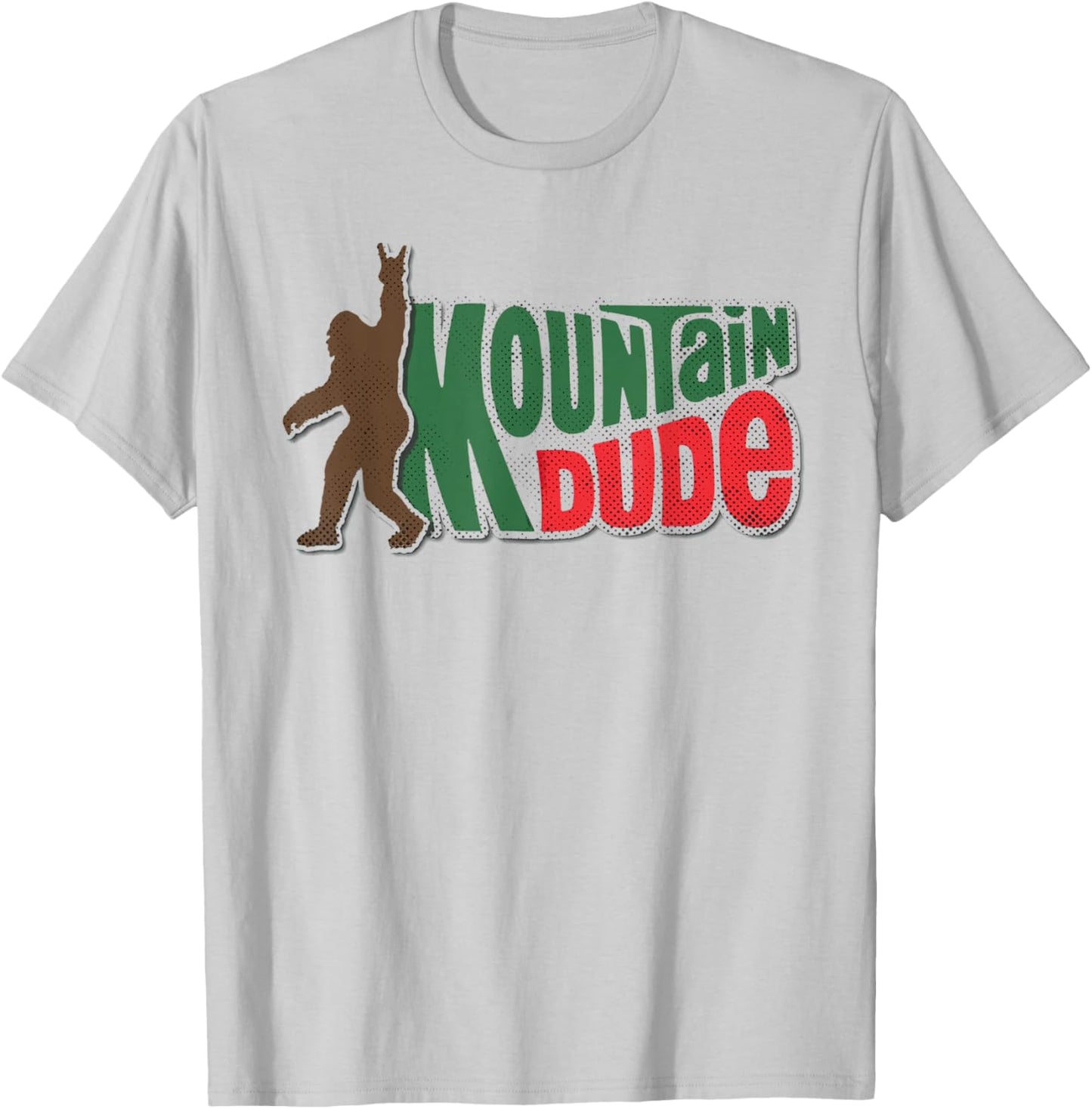 Mountain Dude Funny Bigfoot Sasquatch Hiking Gift T-Shirt - T-Shirt | Ash
