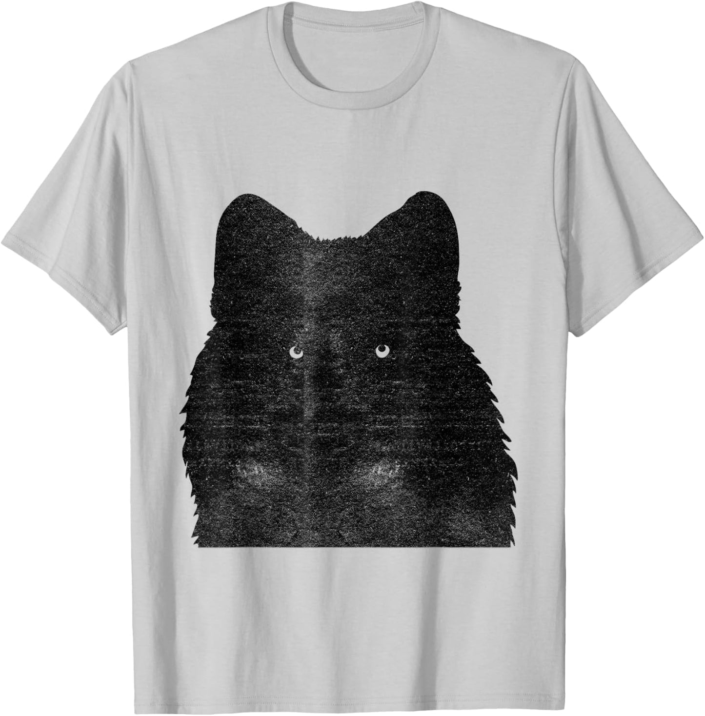 Awesome Black Wolf Face T-Shirt - T-Shirt | Ash