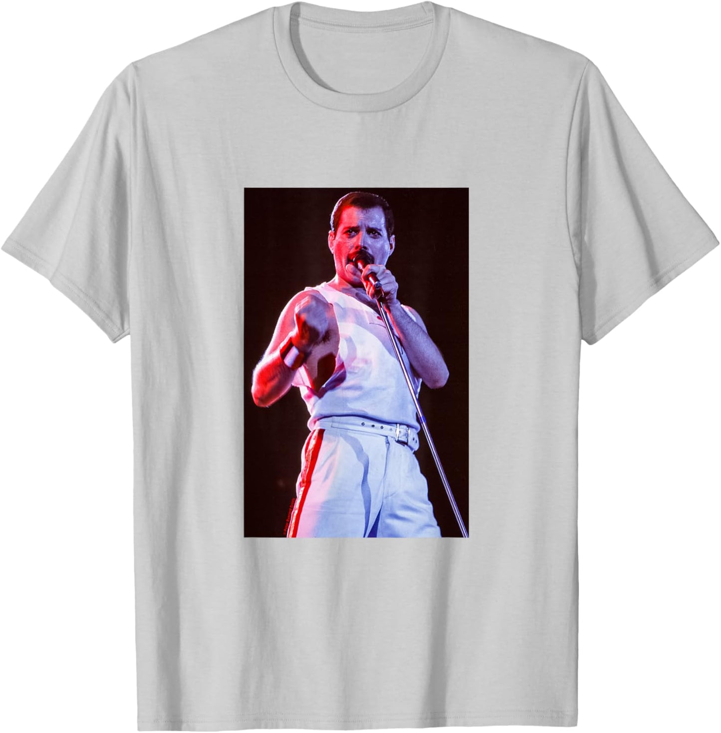 Freddie Mercury Of Queen Live By Everard Smith T-Shirt - T-Shirt | Ash