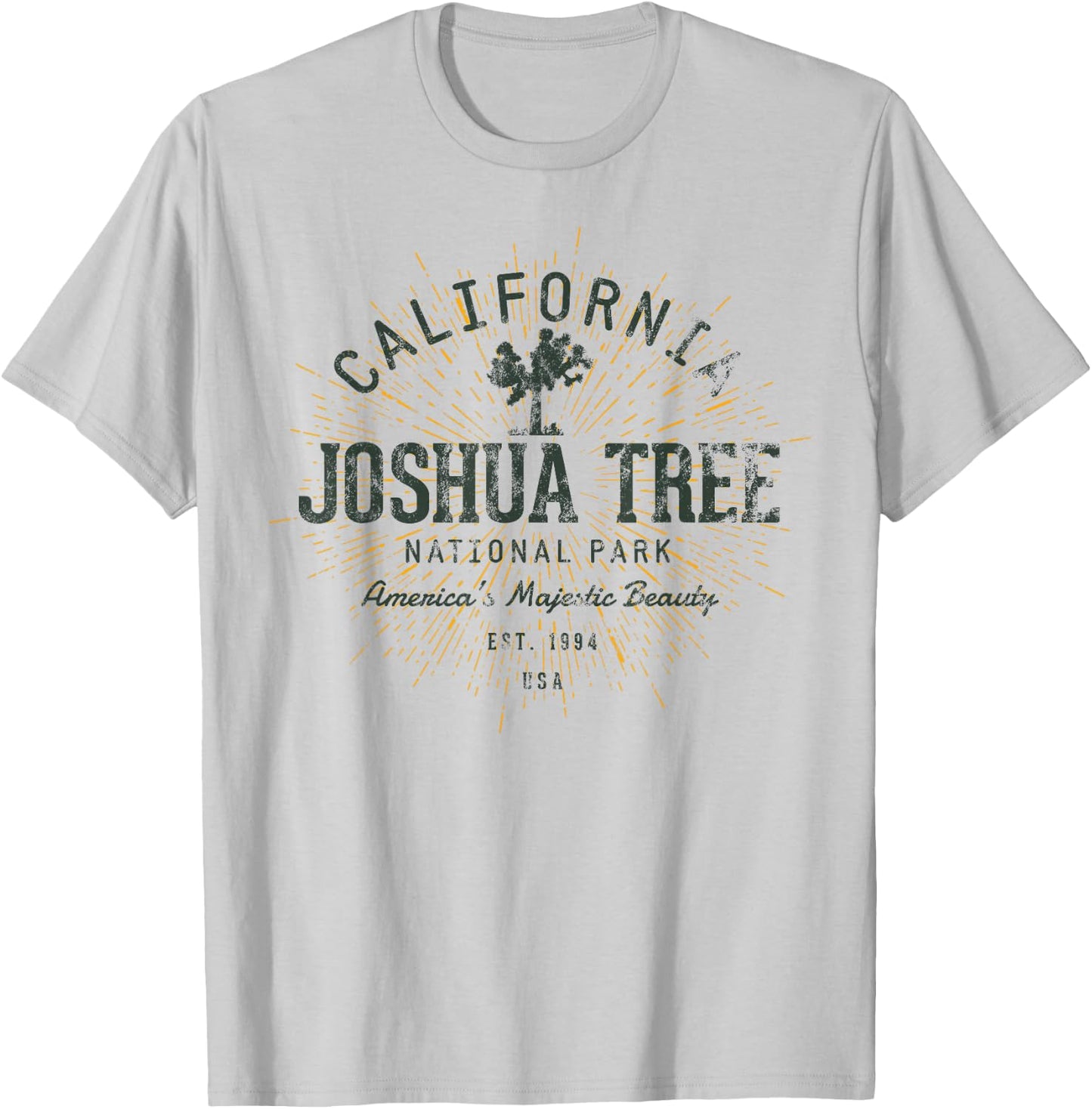Vintage Joshua Tree National Park Retro T-Shirt - T-Shirt | Ash