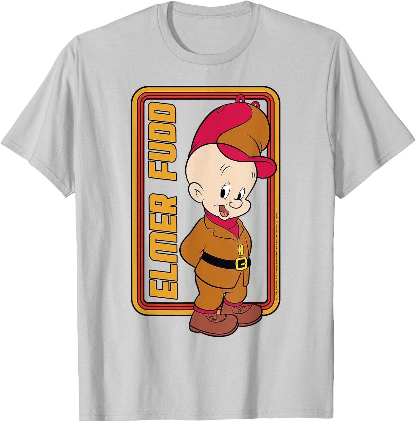 Looney Tunes Elmer Fudd Framed Simple Portrait T-Shirt - T-Shirt | Ash