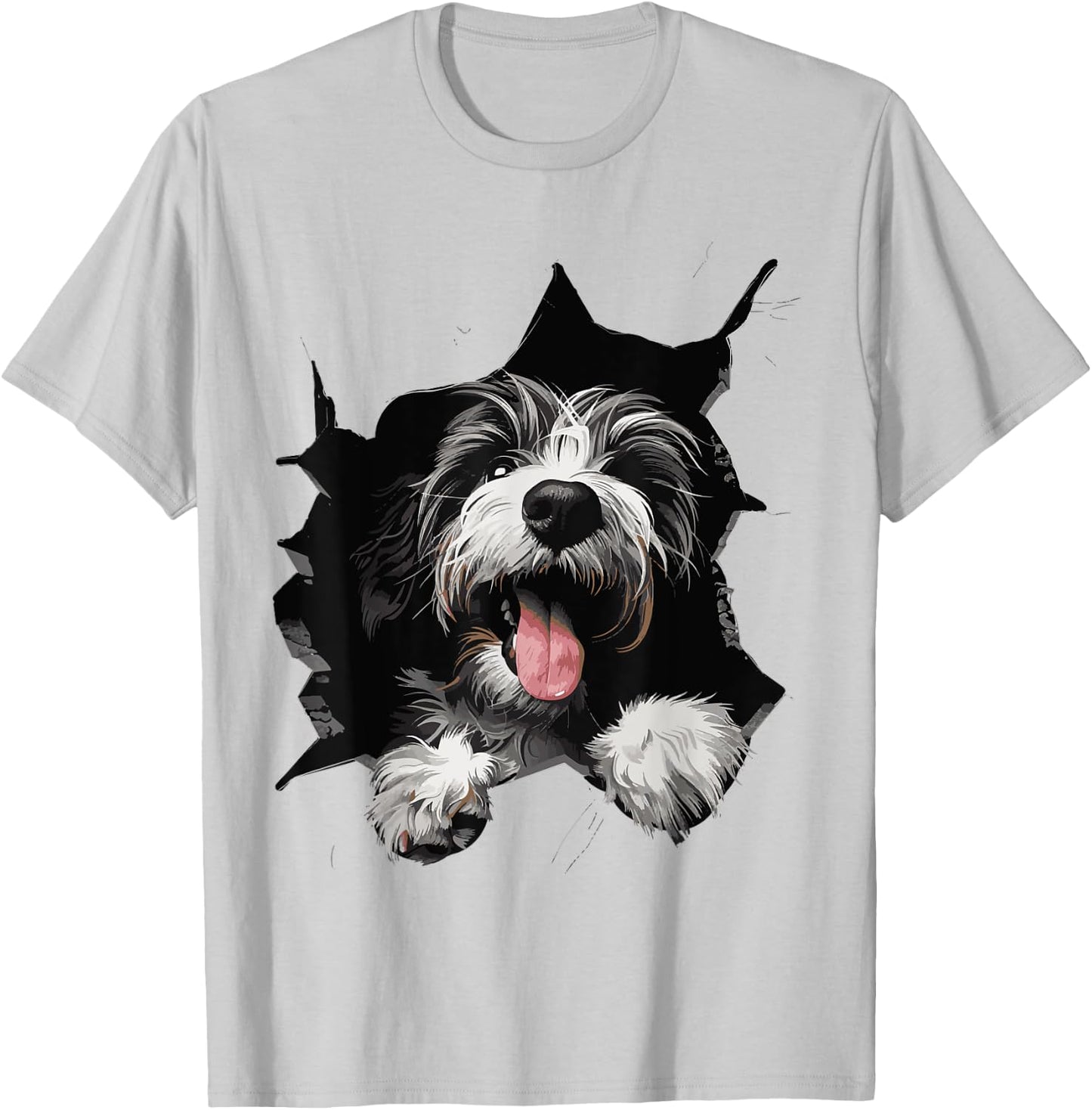 Bearded Collie T-Shirt - T-Shirt | Ash