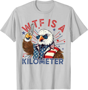 WTF Is A Kilometer Eagles T-Shirt - T-Shirt | Ash
