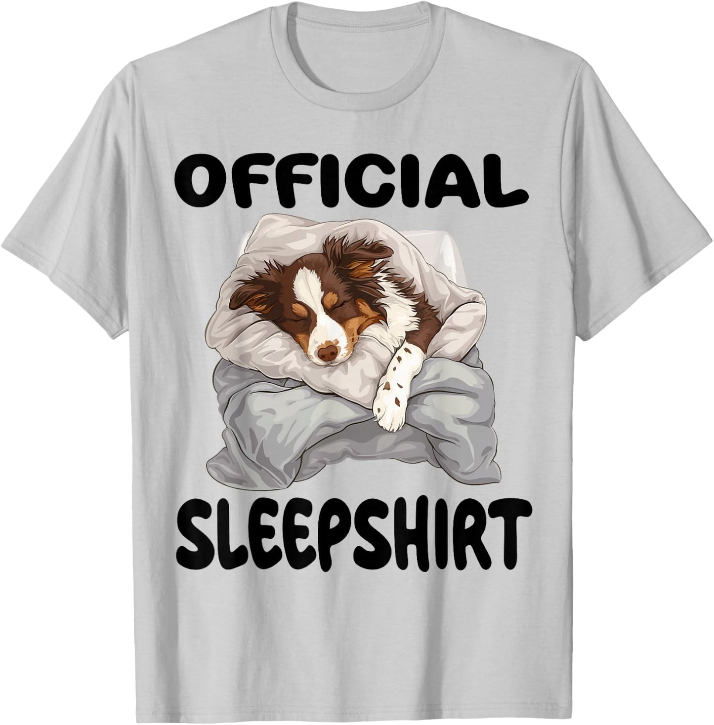 Miniature American Shepherd Dog Official Sleepshirt Pajamas T-Shirt - T-Shirt | Ash