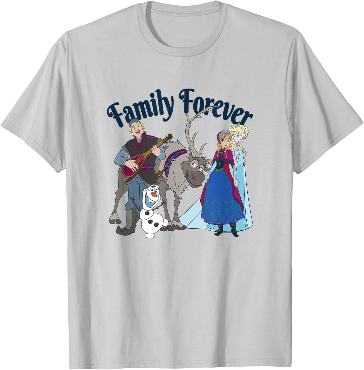 Disney Frozen Family Forever Group Shot T-Shirt - T-Shirt | Ash