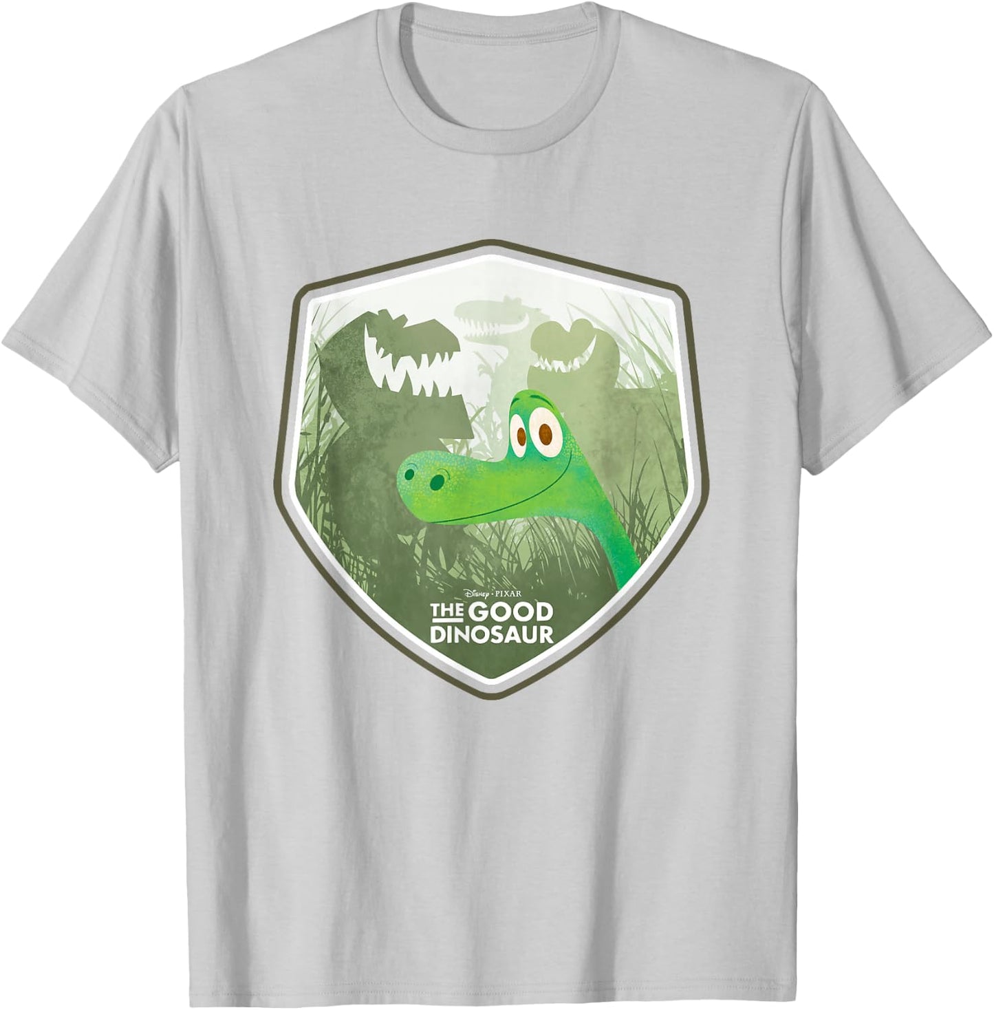 Disney Pixar The Good Dinosaur Arlo Big Chest Badge Logo T-Shirt - T-Shirt | Ash