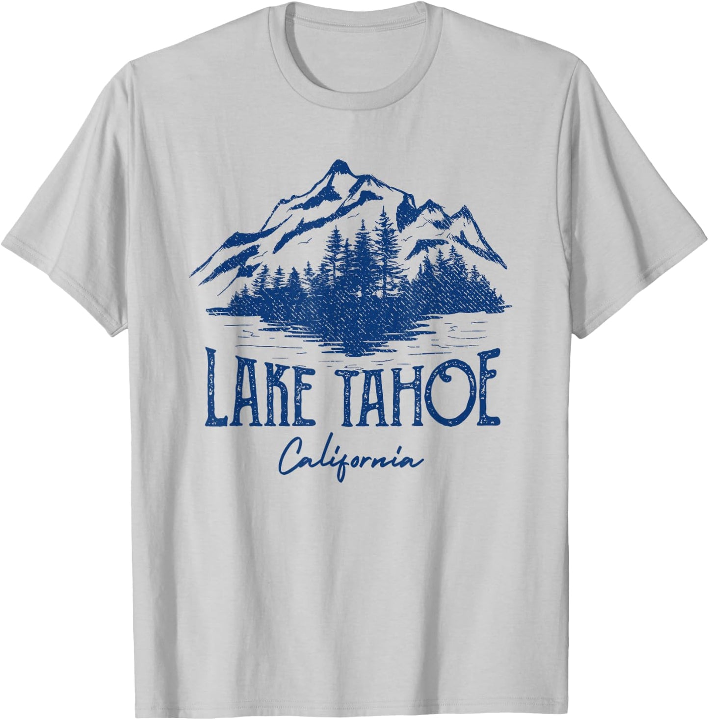 Lake Tahoe California Retro Mountain Vintage T-Shirt - T-Shirt | Ash