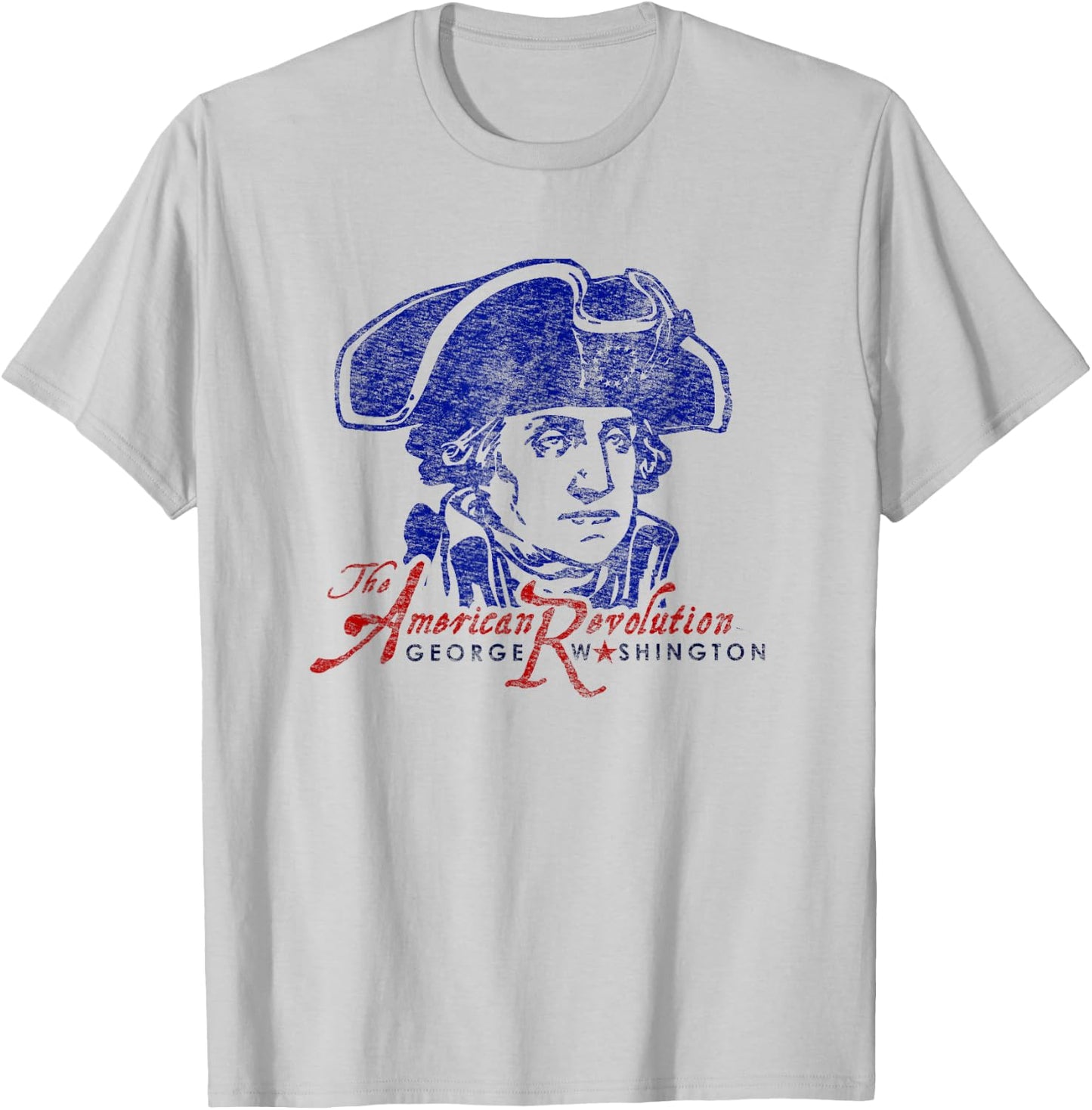 George Washington American Revolution Vintage Patriotic T-Shirt - T-Shirt | Ash