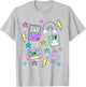 Kawaii Retro 80's 90's Gamer Cassette Clothes T-Shirt - T-Shirt | Ash