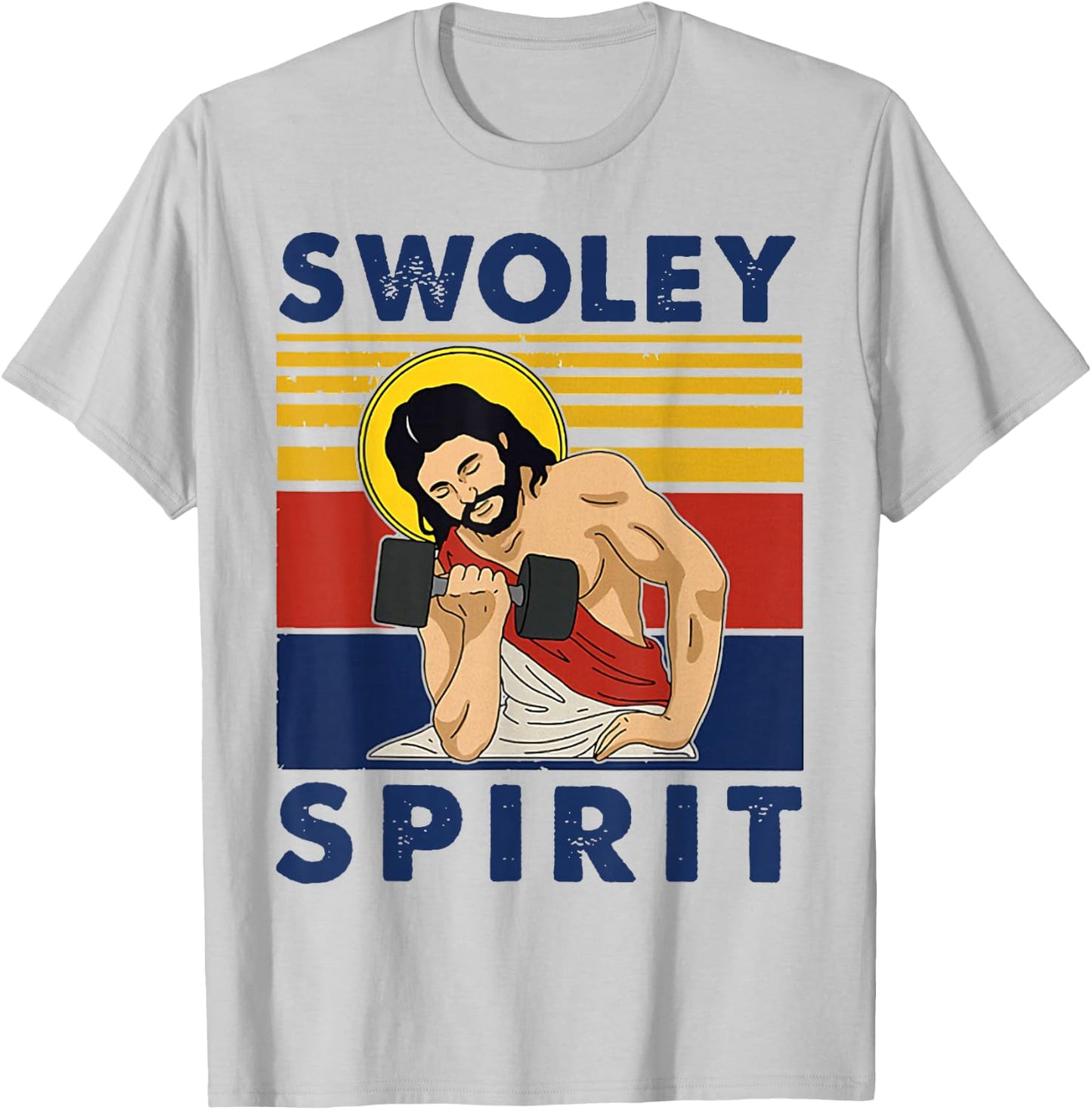 Swoley Spirit Weightlifting Jesus Swoley Spirit T-Shirt - T-Shirt | Ash