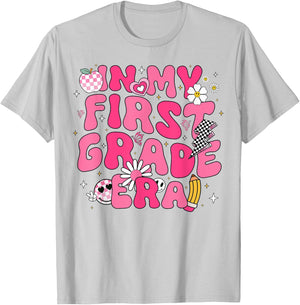 In My First Grade Era Girl Back To School 1st Grade Teacher T-Shirt - T-Shirt | Ash
