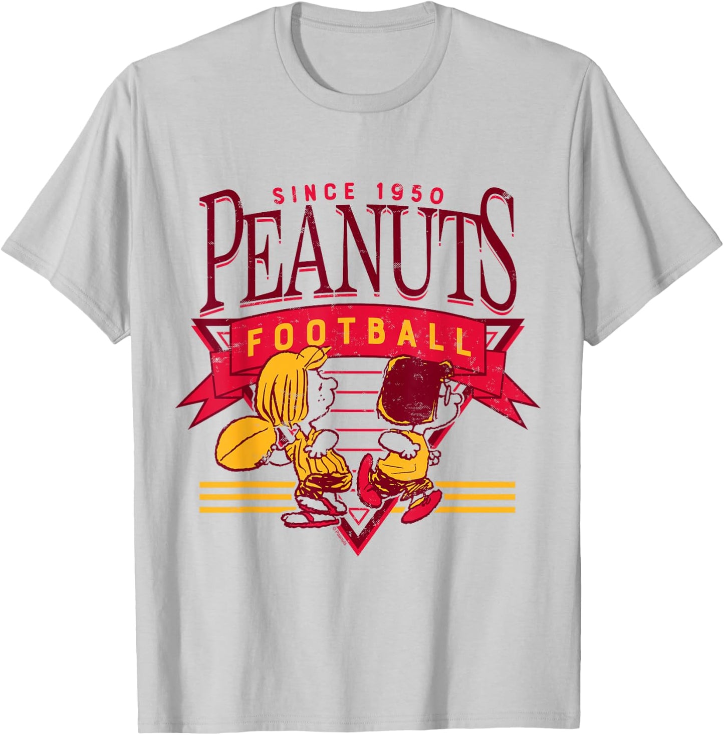 Peanuts - Football Peppermint Patty and Marcie Since 1950 T-Shirt - T-Shirt | Ash