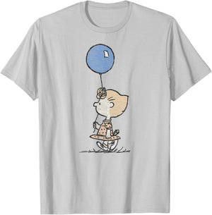 Peanuts - Sally Brown Holding Balloon T-Shirt - T-Shirt | Ash