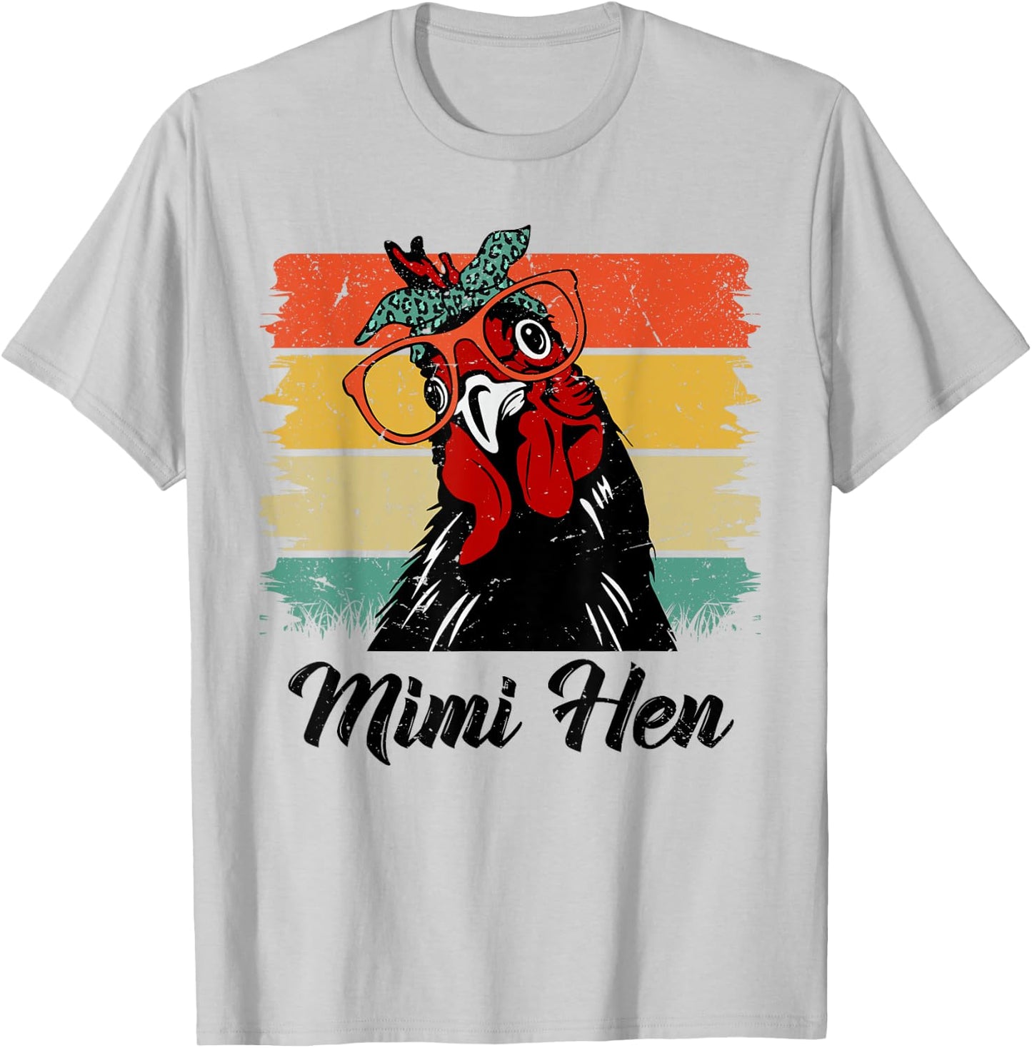 Retro Mimi Hen Chicken Mimi Chicken Lover Farmer Mothers Day T-Shirt - T-Shirt | Ash