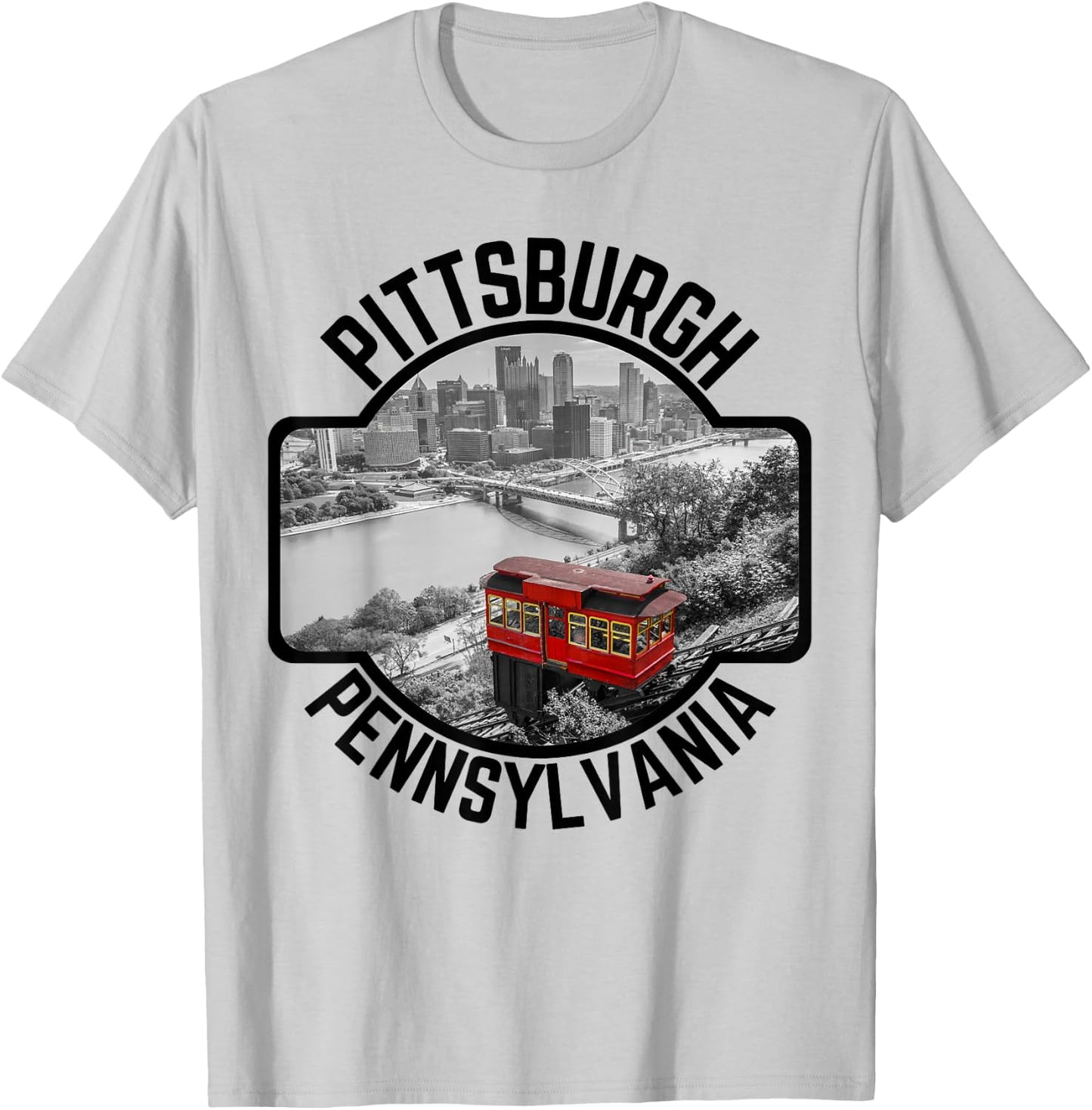 Pittsburgh Pennsylvania Steel City Skyline Photography 412 T-Shirt - T-Shirt | Ash