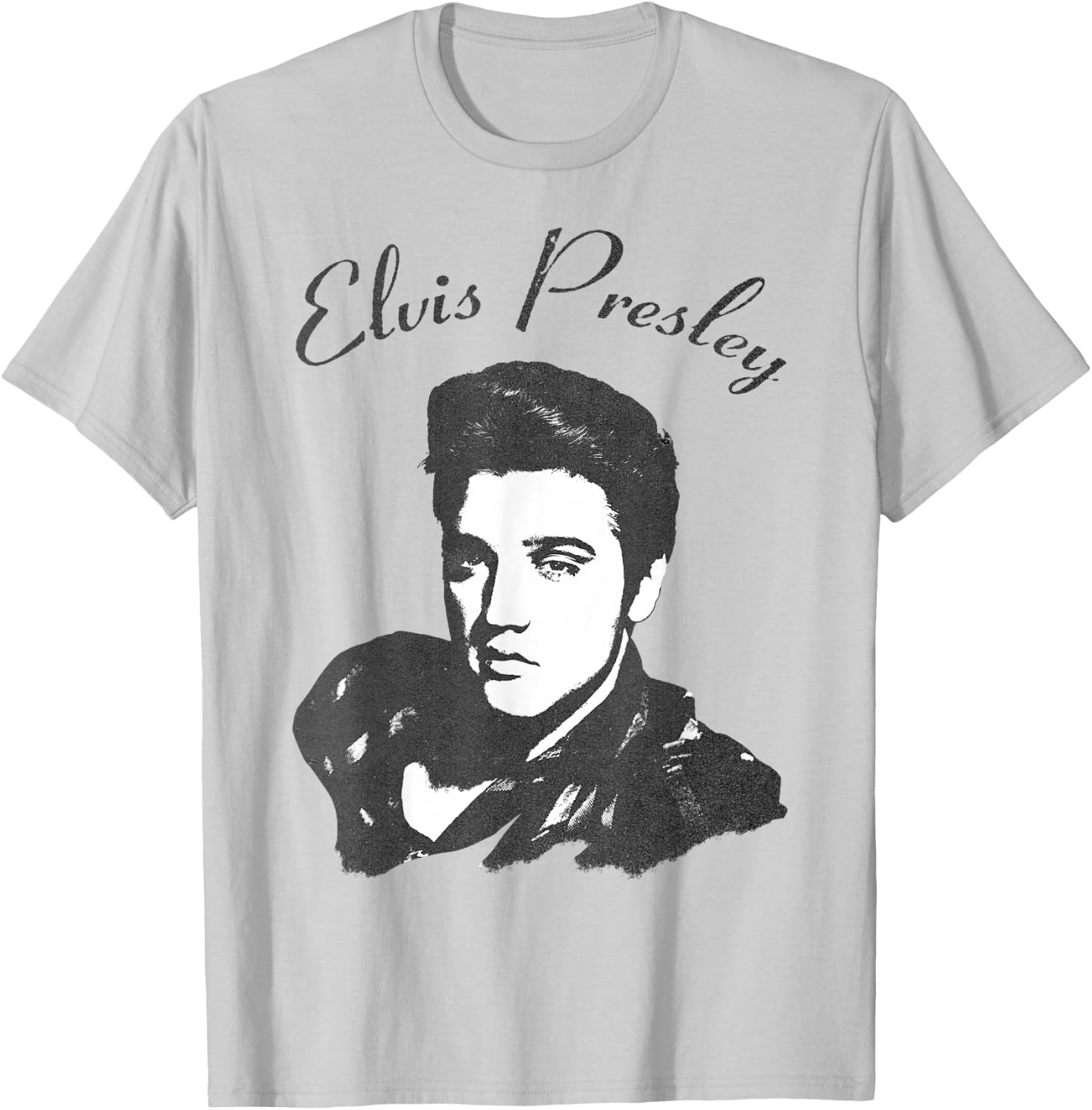 Elvis Presley Official Script T-Shirt - T-Shirt | Ash